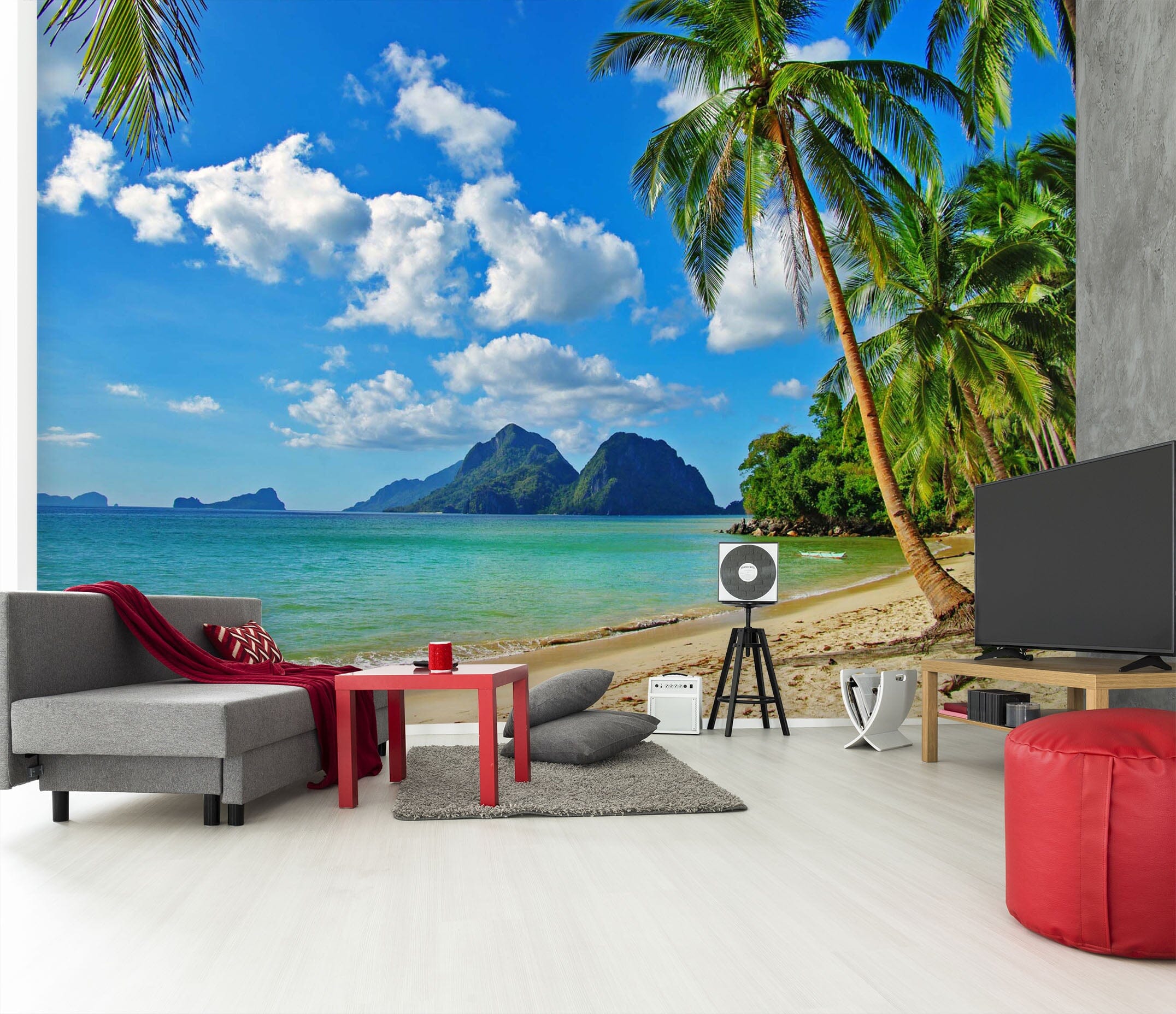 3D Coconut Palm Tree 1415 Wall Murals Wallpaper AJ Wallpaper 2 