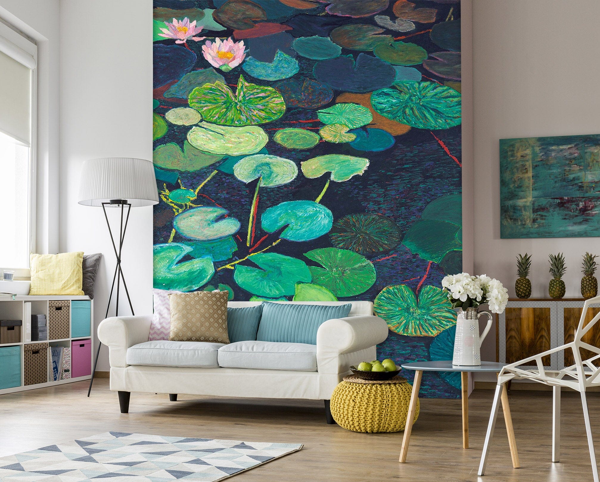 3D Green Lotus Leaf 264 Allan P. Friedlander Wall Mural Wall Murals Wallpaper AJ Wallpaper 2 
