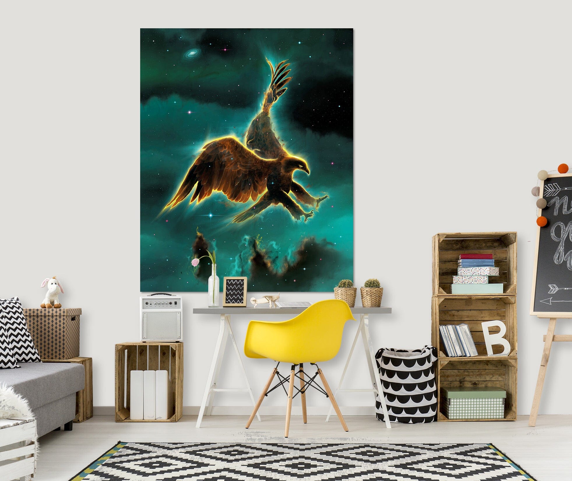 3D Eagle Galaxy 035 Vincent Hie Wall Sticker Wallpaper AJ Wallpaper 2 