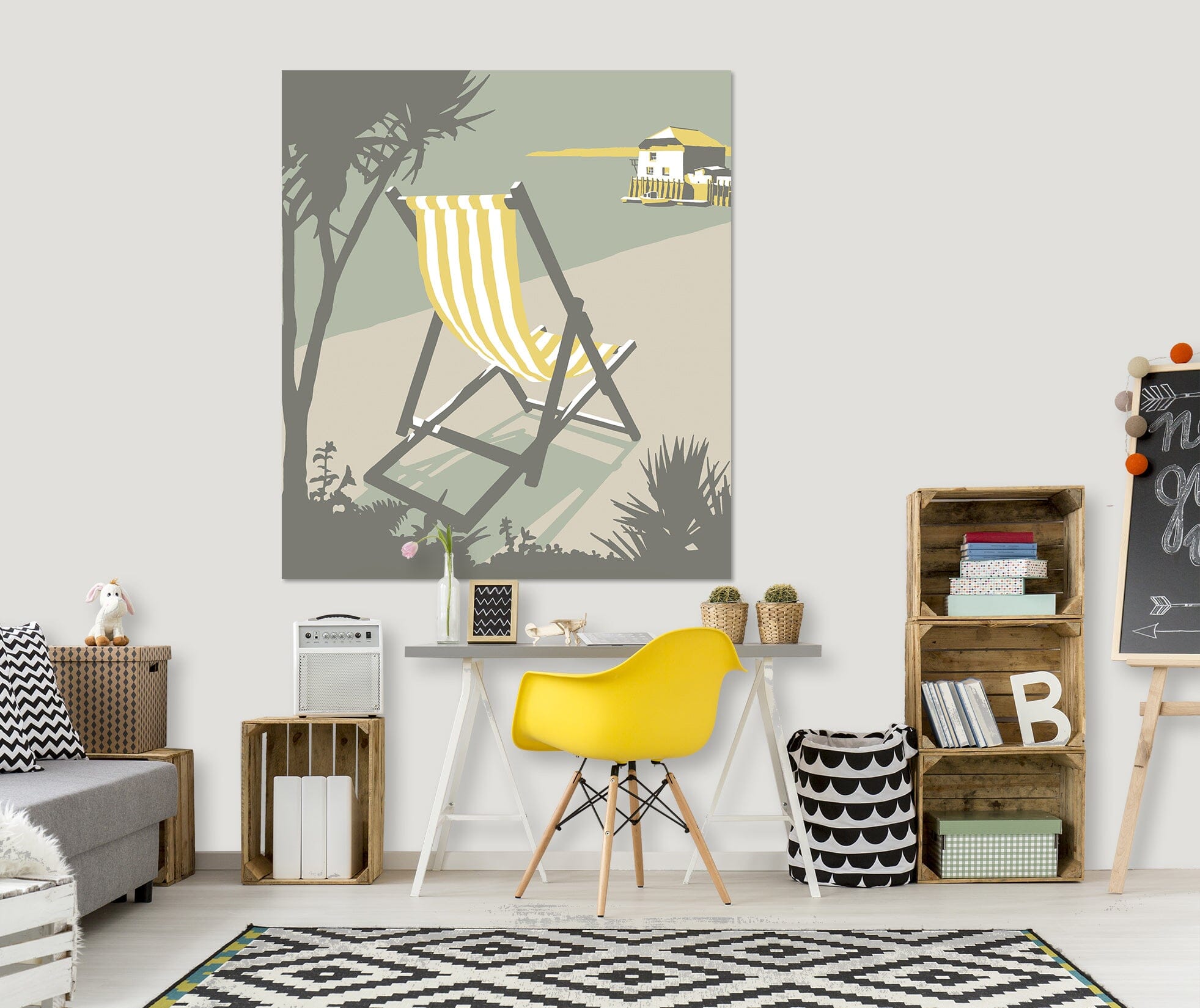 3D Rock Deckchair 051 Steve Read Wall Sticker Wallpaper AJ Wallpaper 2 