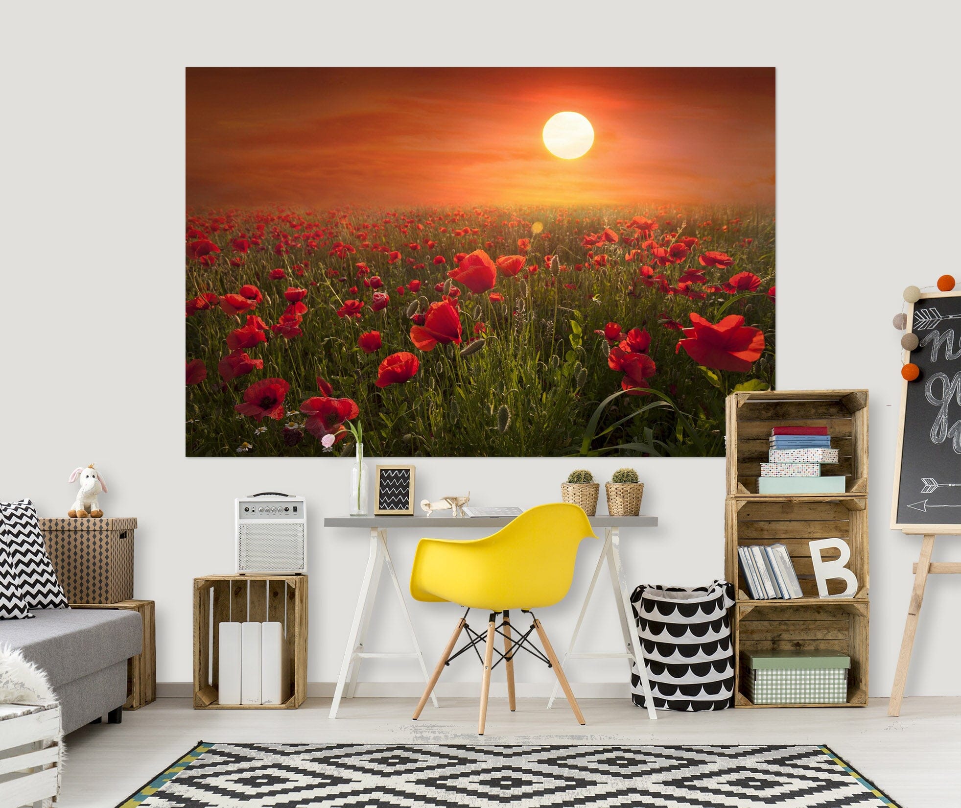 3D Sunrise Rose 169 Marco Carmassi Wall Sticker Wallpaper AJ Wallpaper 2 