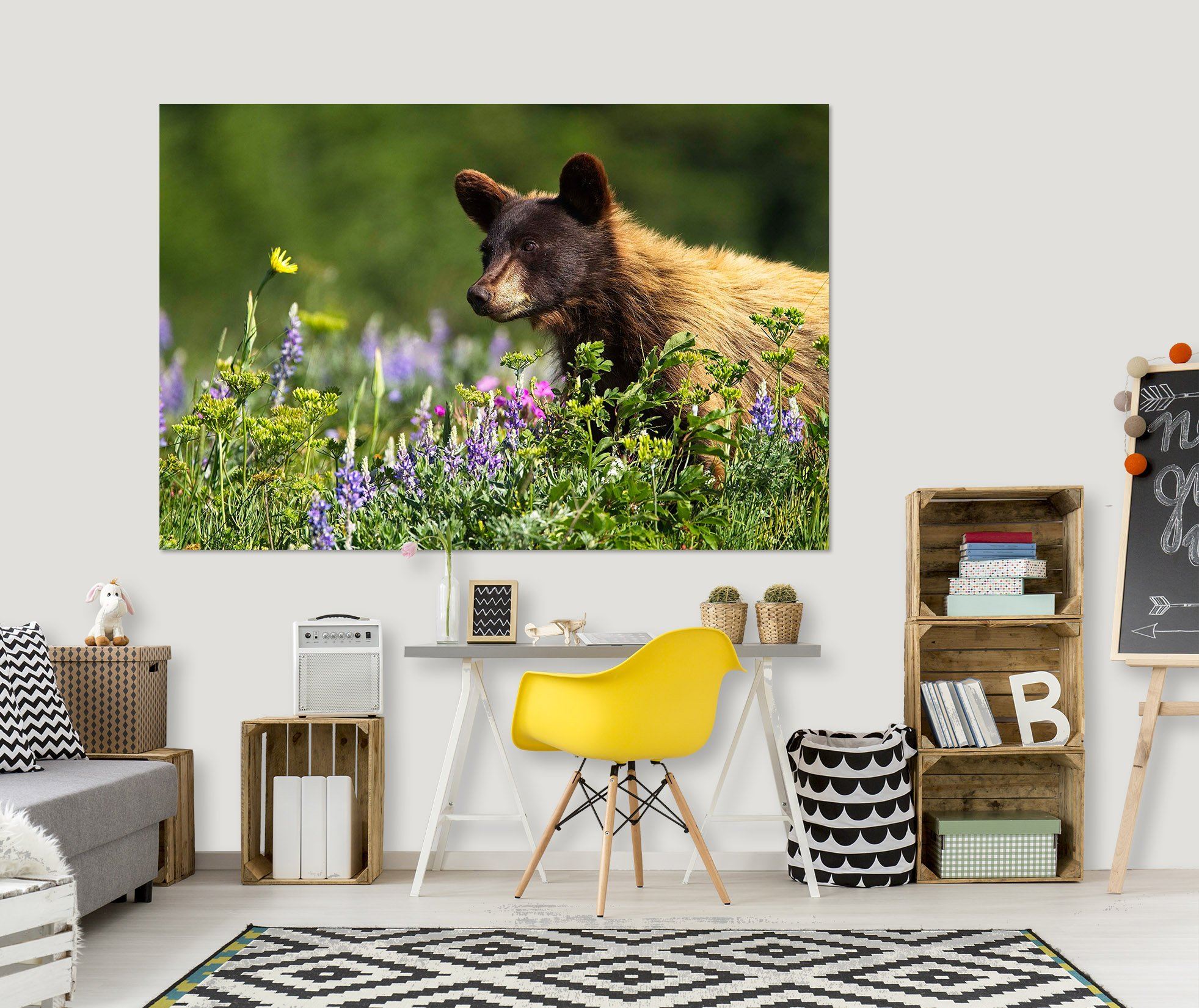 3D Bear Cub 004 Kathy Barefield Wall Sticker Wallpaper AJ Wallpaper 2 