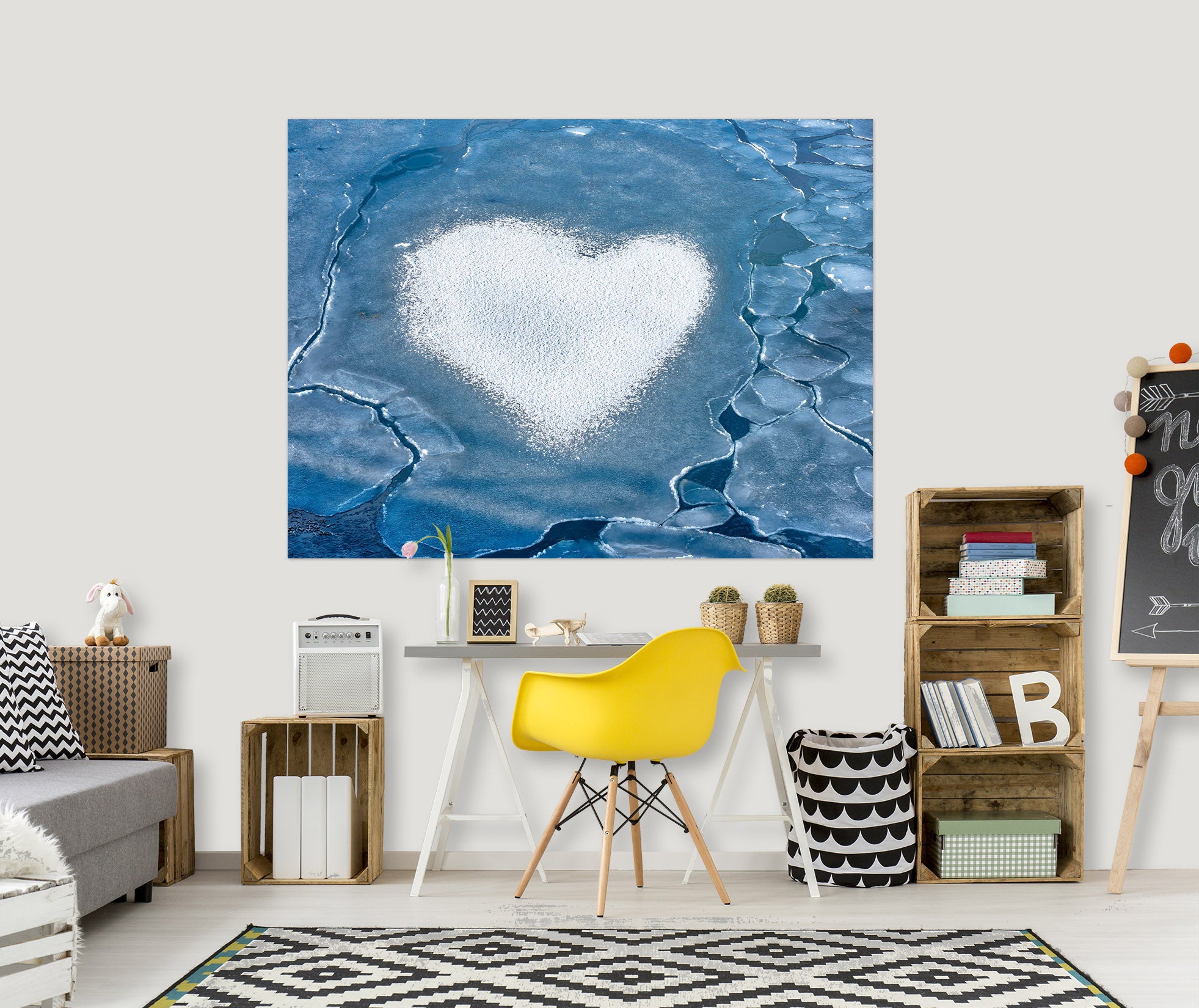 3D Heart Of Ice 176 Marco Carmassi Wall Sticker