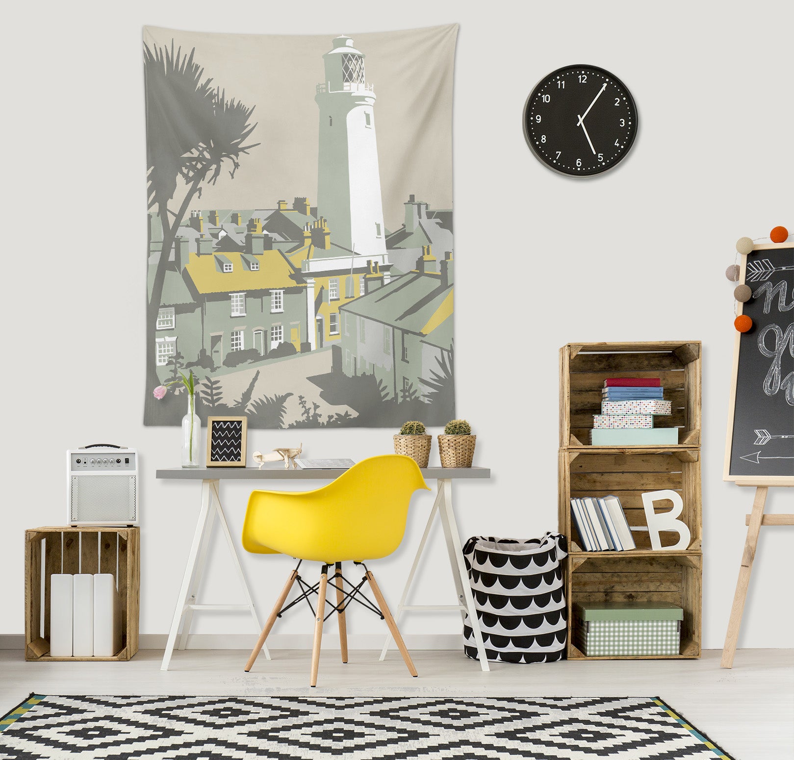 3D Small Town House 5376 Steve Read Tapestry Hanging Cloth Hang