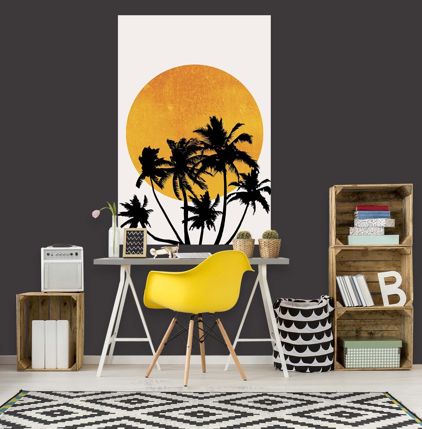 3D Sun Coconut 183 Boris Draschoff Wall Sticker