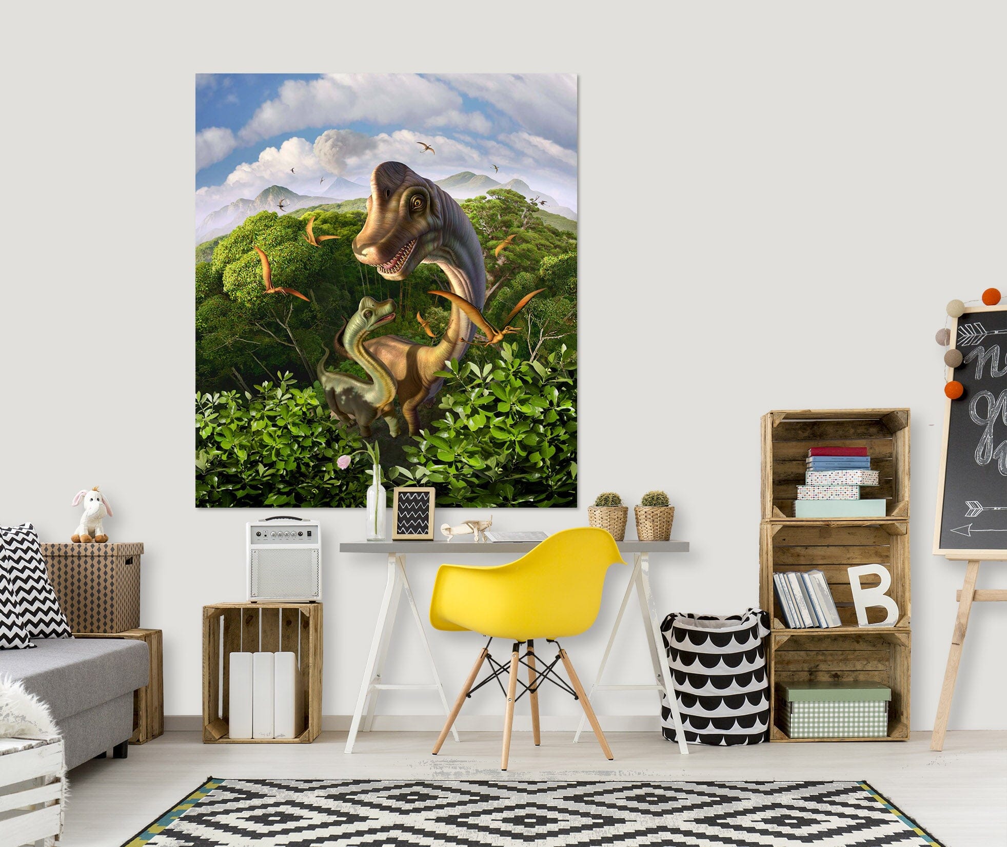 3D Long Necked Dragon 029 Jerry LoFaro Wall Sticker Wallpaper AJ Wallpaper 2 