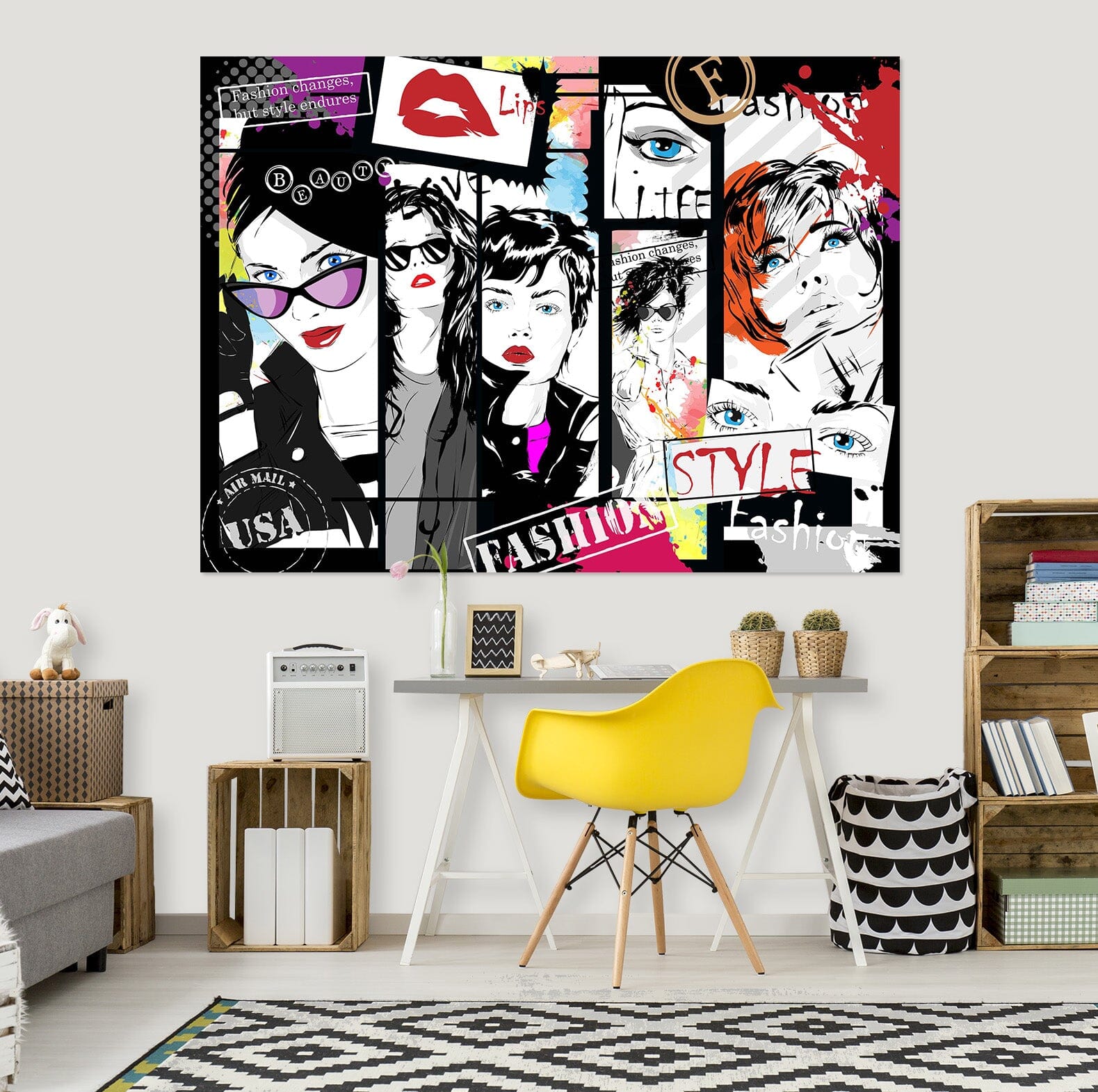 3D Sunglasses Cool Woman 1023 Wall Sticker Wallpaper AJ Wallpaper 2 