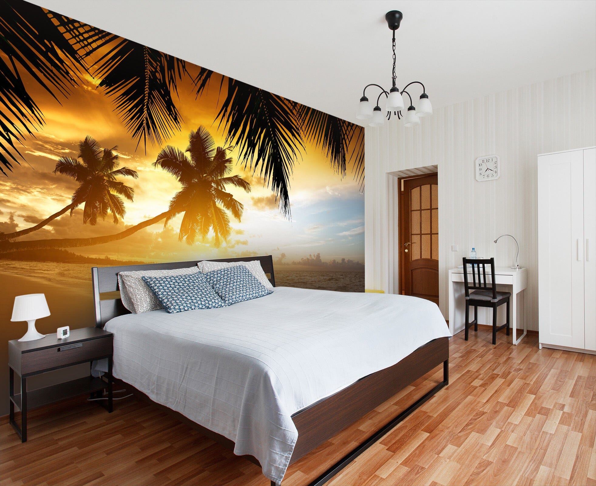 3D Beach Sunset 025 Wall Murals Wallpaper AJ Wallpaper 2 