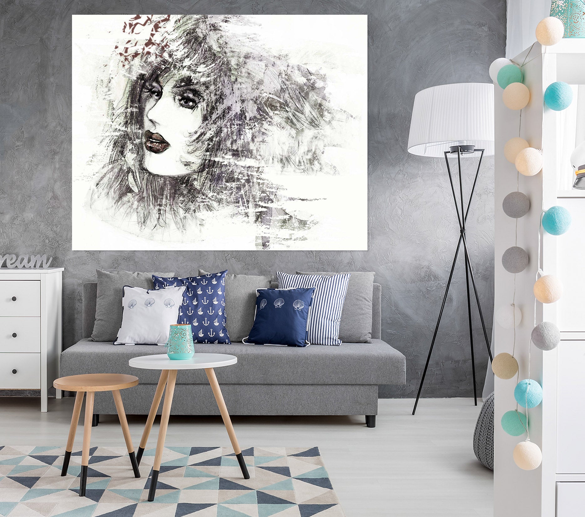 3D Painting Woman 1009 Wall Sticker