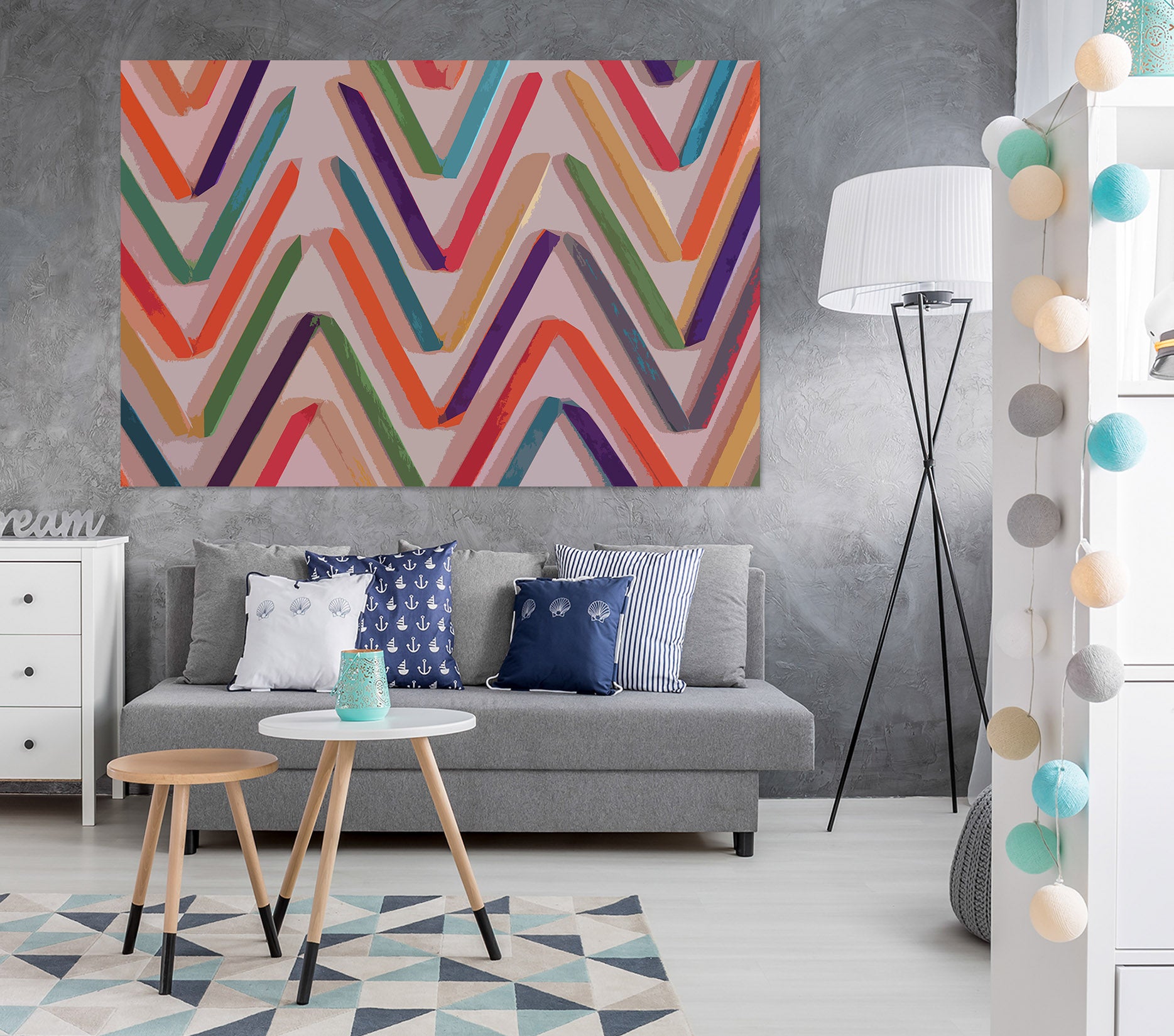 3D Wavy Lines 70155 Shandra Smith Wall Sticker