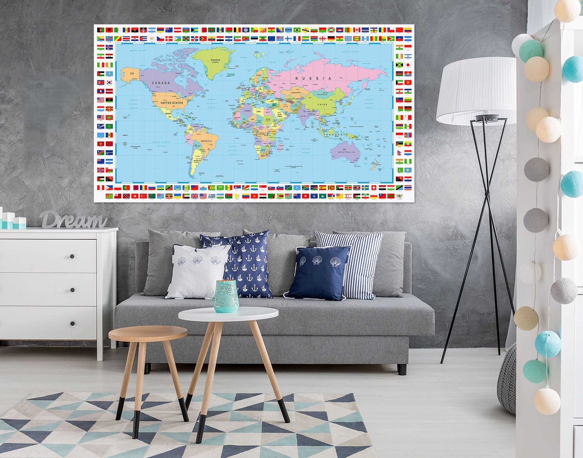 3D World Islands 226 World Map Wall Sticker Wallpaper AJ Wallpaper 2 