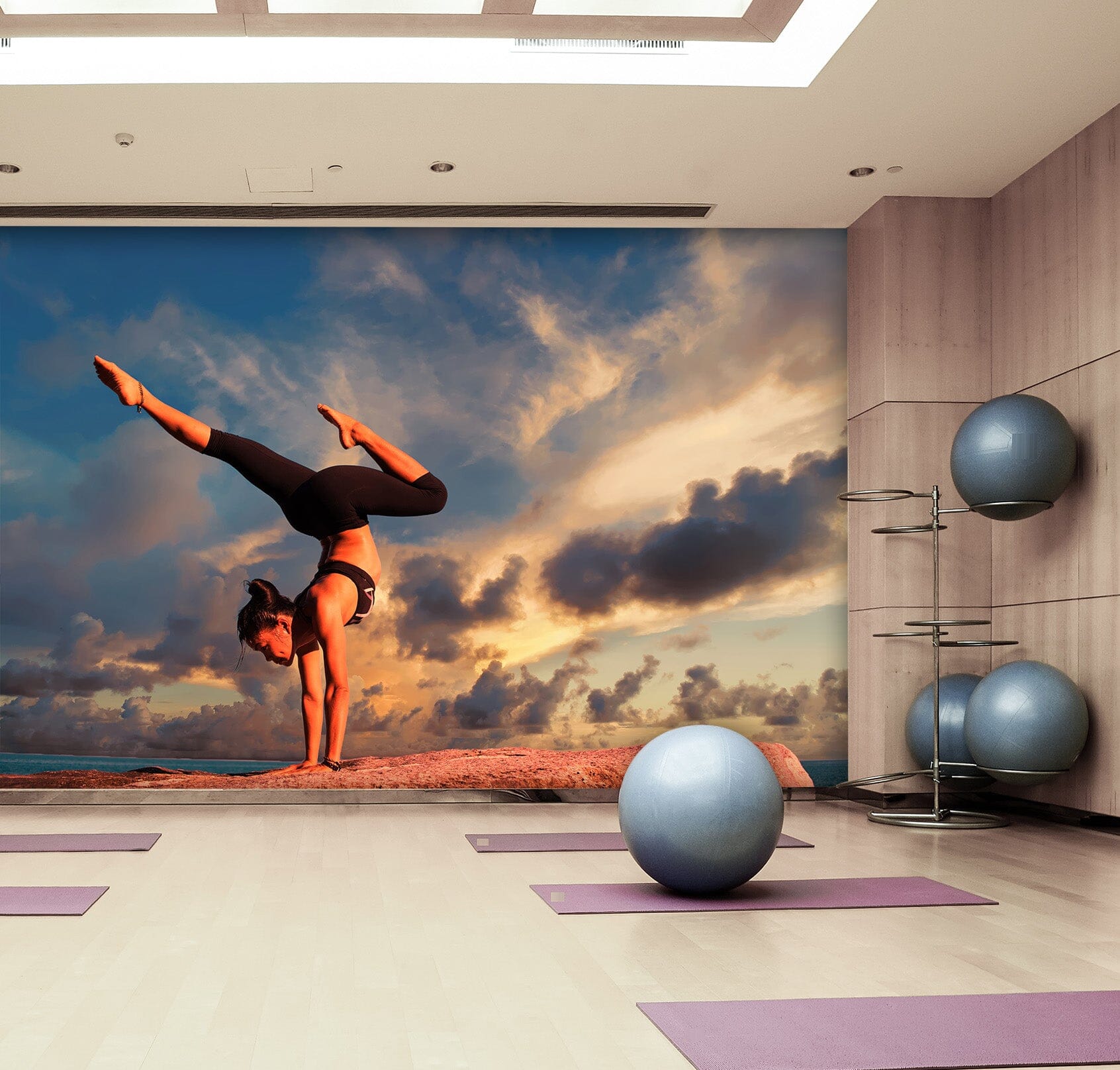 3D Yoga Handstand 322 Wall Murals Wallpaper AJ Wallpaper 2 