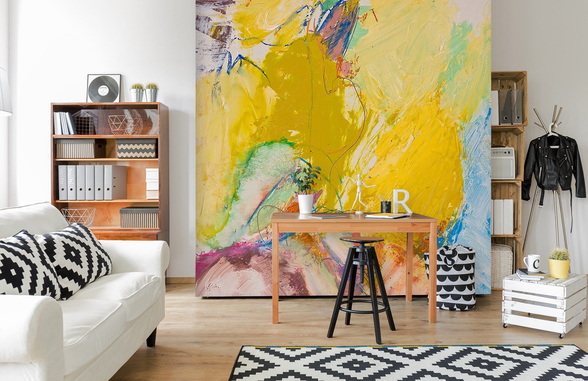 3D Yellow Graffiti 178 Allan P. Friedlander Wall Mural Wall Murals Wallpaper AJ Wallpaper 2 