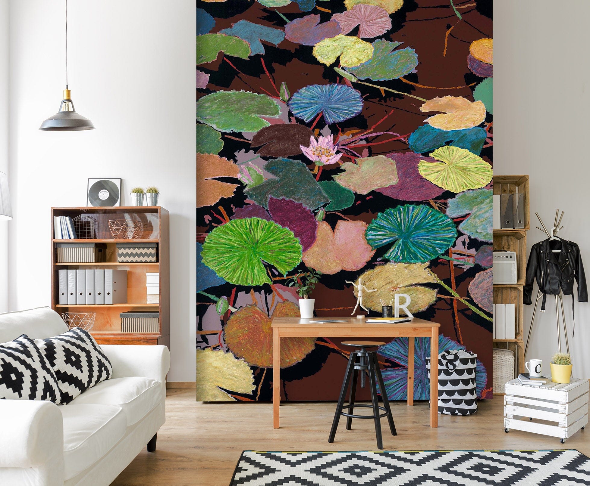 3D Color Lotus Leaf 267 Allan P. Friedlander Wall Mural Wall Murals Wallpaper AJ Wallpaper 2 