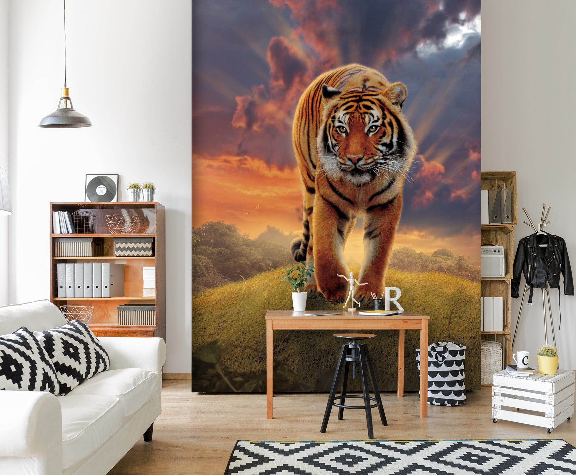 3D Rising Tiger 1543 Wall Murals Exclusive Designer Vincent Wallpaper AJ Wallpaper 2 