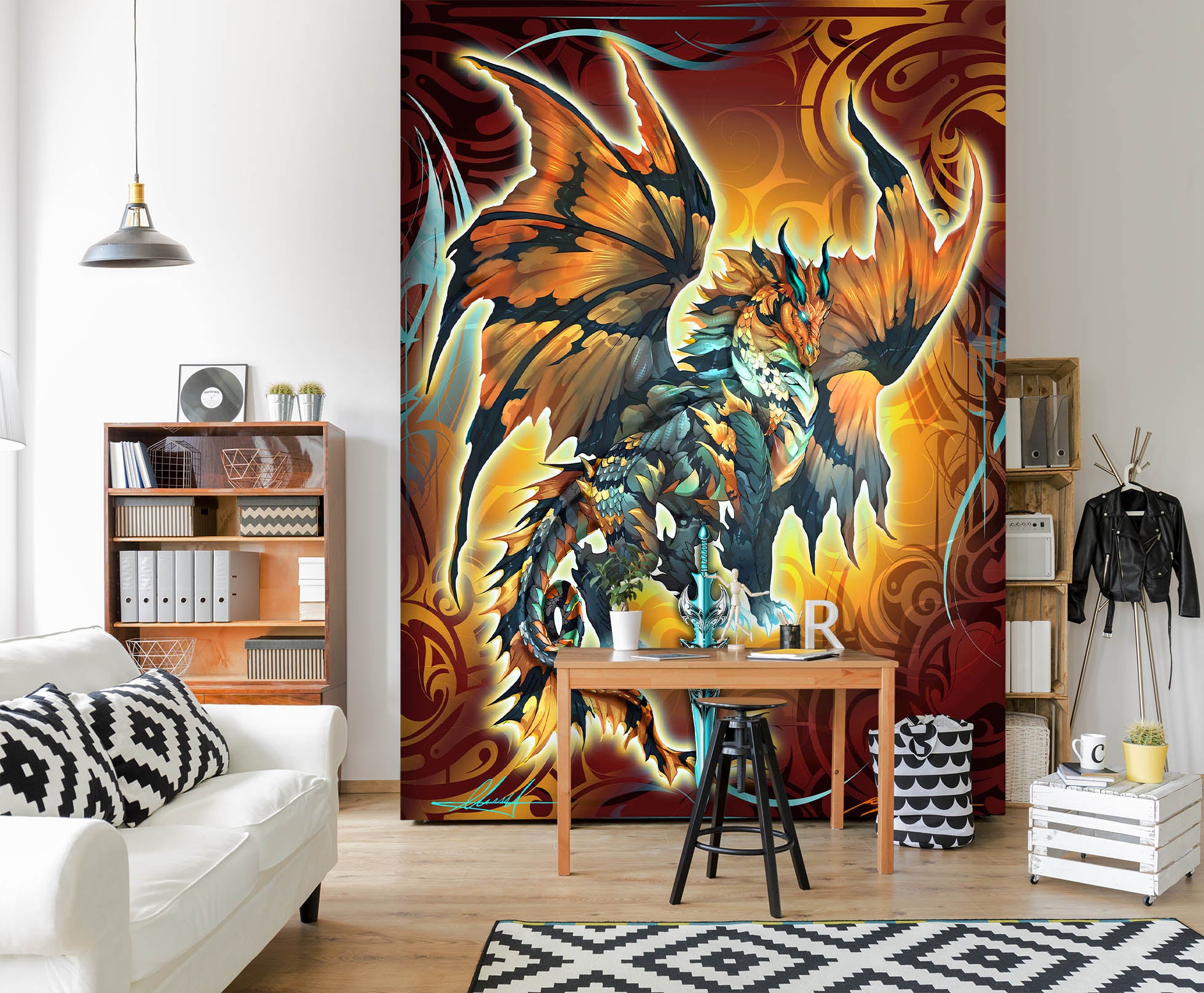 3D Dragon Wings 8136 Ruth Thompson Wall Mural Wall Murals