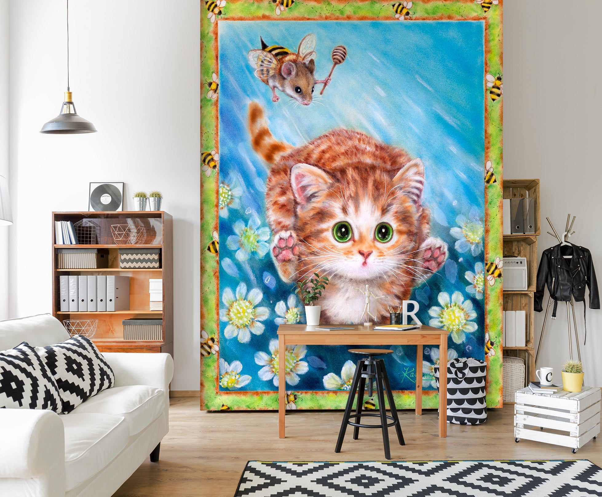 3D Cat Mouse 5474 Kayomi Harai Wall Mural Wall Murals