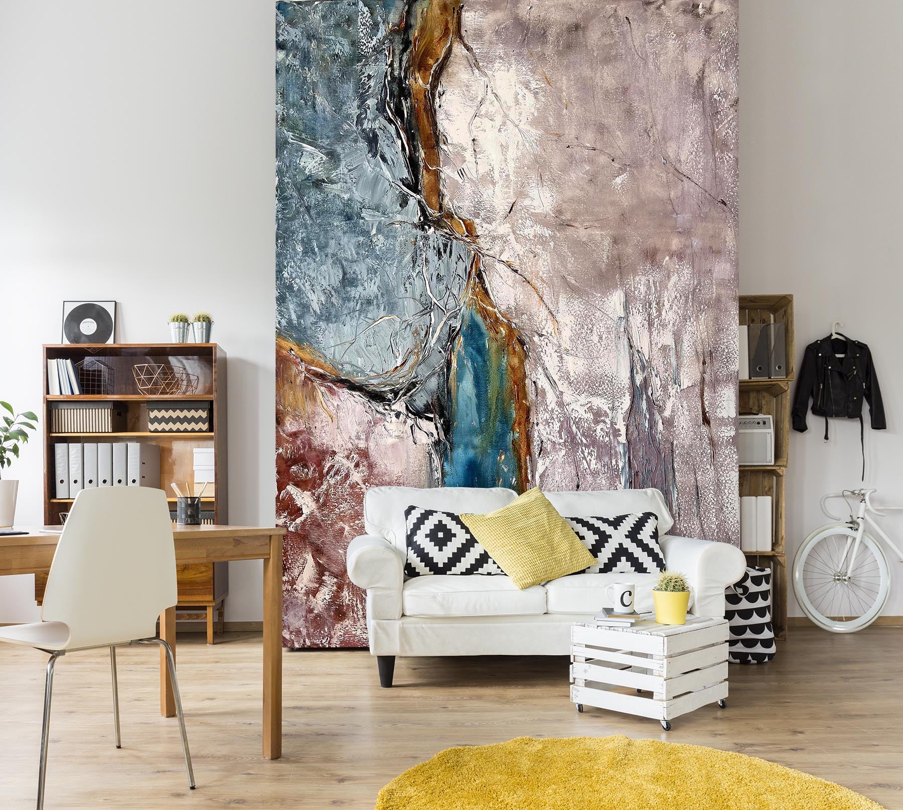 3D Retro Color 3130 Skromova Marina Wall Mural Wall Murals