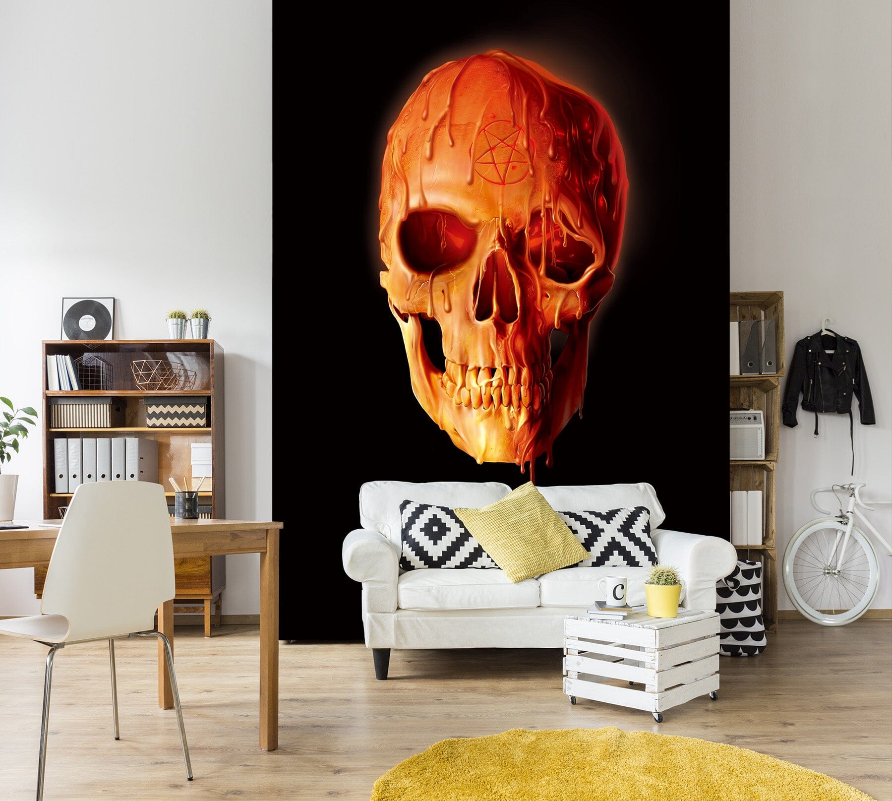 3D Wax Skull 1569 Wall Murals Exclusive Designer Vincent Wallpaper AJ Wallpaper 2 