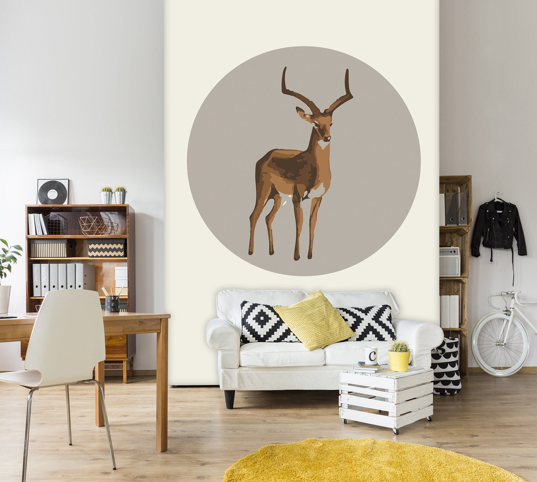 3D Golden Fawn 049 Wall Murals Wallpaper AJ Wallpaper 2 