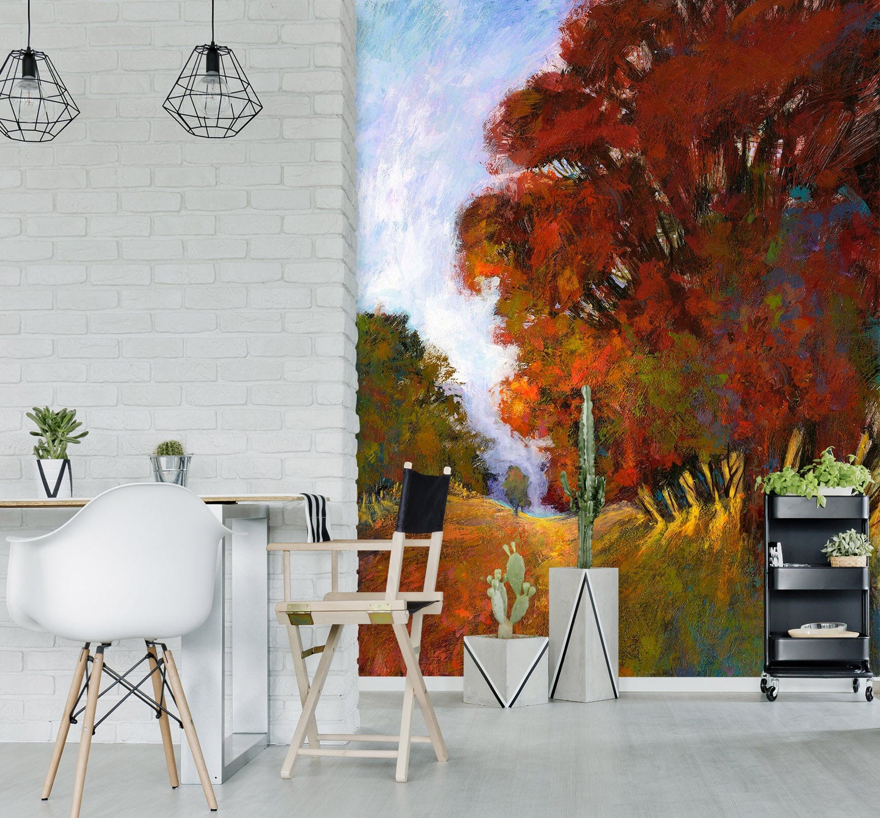 3D Oil Painting Autumn Tree 1549 Michael Tienhaara Wall Mural Wall Murals Wallpaper AJ Wallpaper 2 