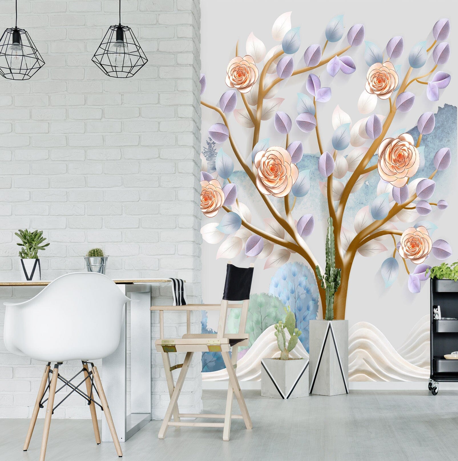 3D Pink Rose 1833 Wall Murals Wallpaper AJ Wallpaper 2 