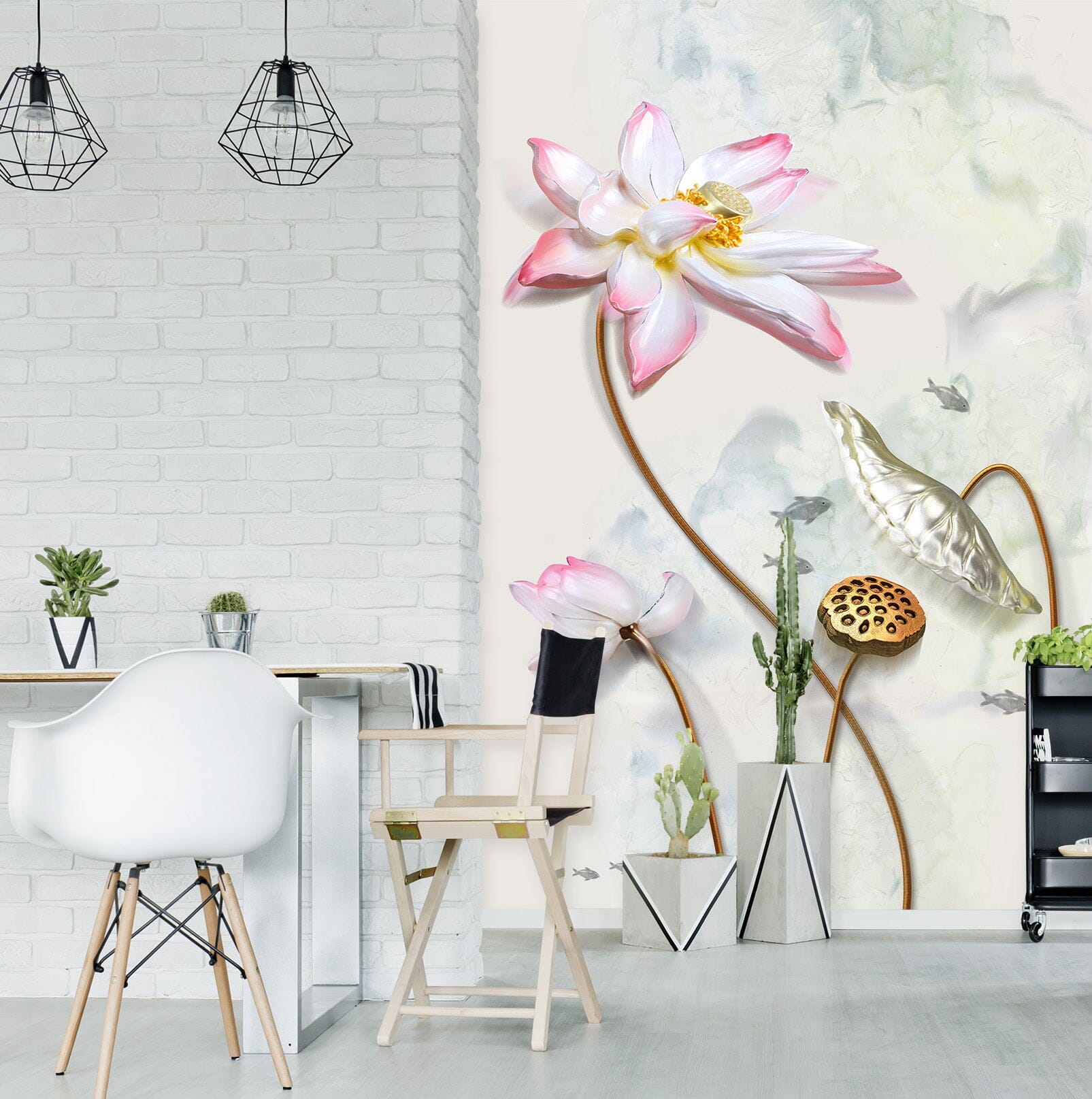 3D Pink Lotus 1866 Wall Murals Wallpaper AJ Wallpaper 2 