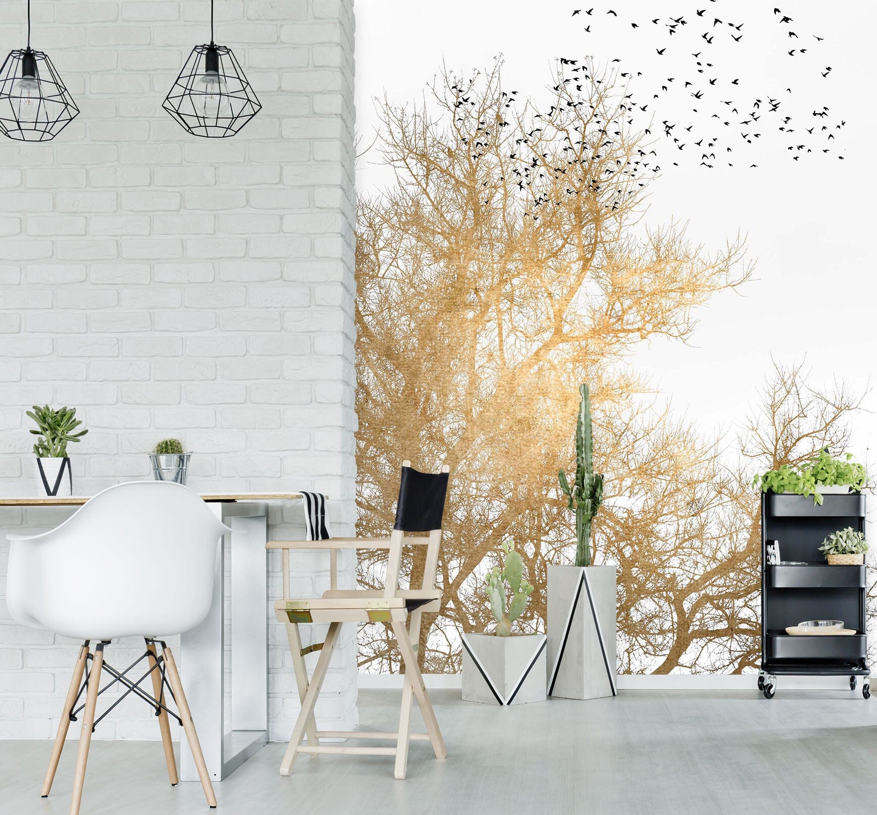 3D Golden Forest 1450 Boris Draschoff Wall Mural Wall Murals Wallpaper AJ Wallpaper 2 