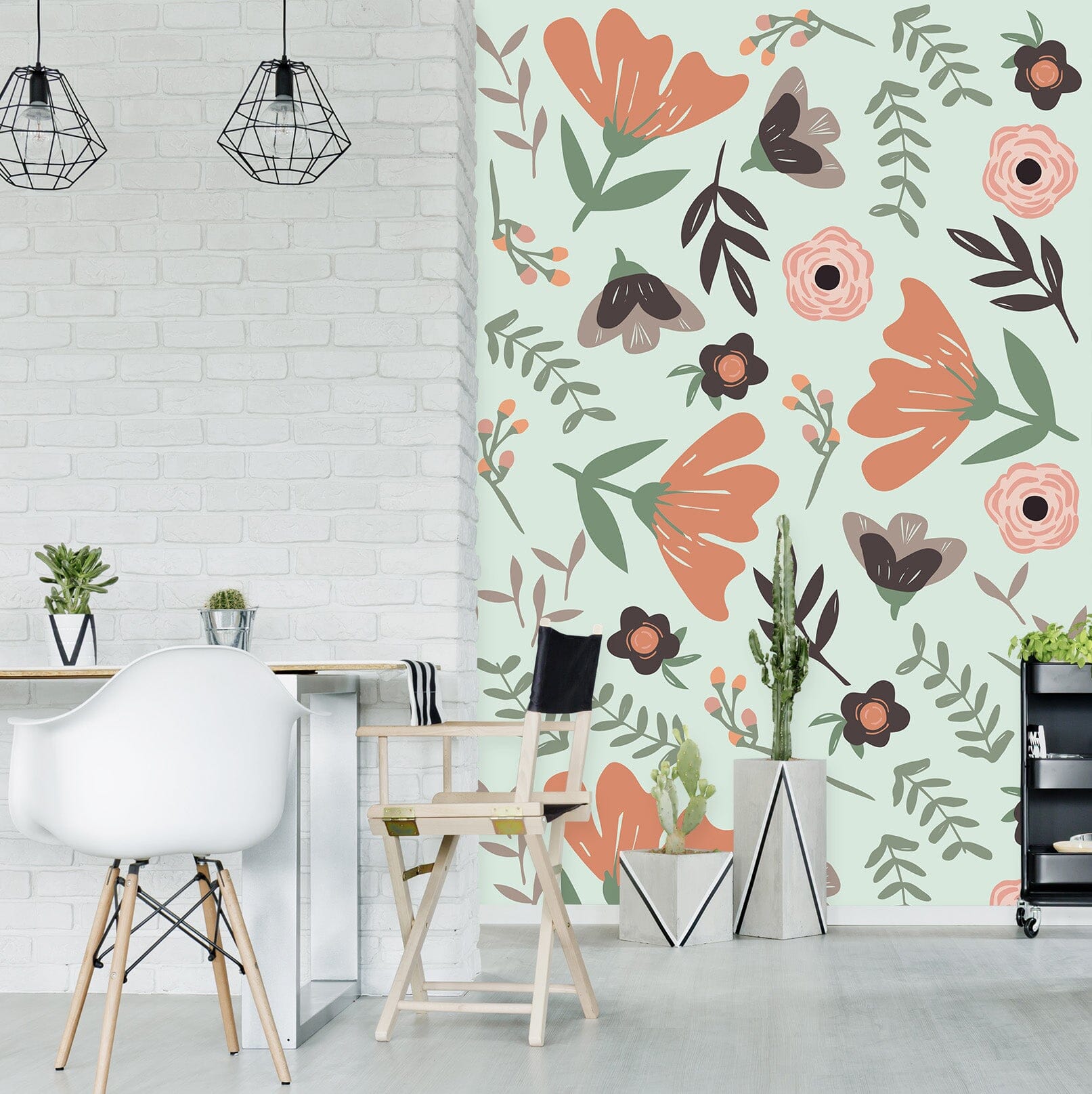 3D Colored Flowers 1408 Jillian Helvey Wall Mural Wall Murals Wallpaper AJ Wallpaper 2 