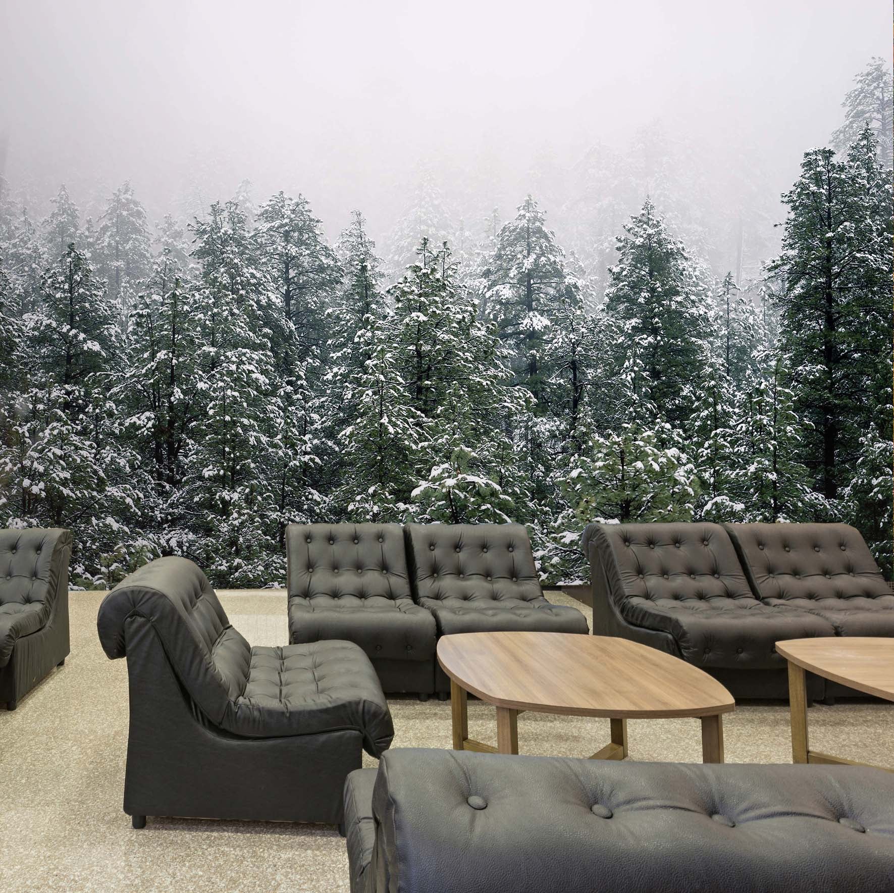 3D Snow Cypress 238 Wall Murals