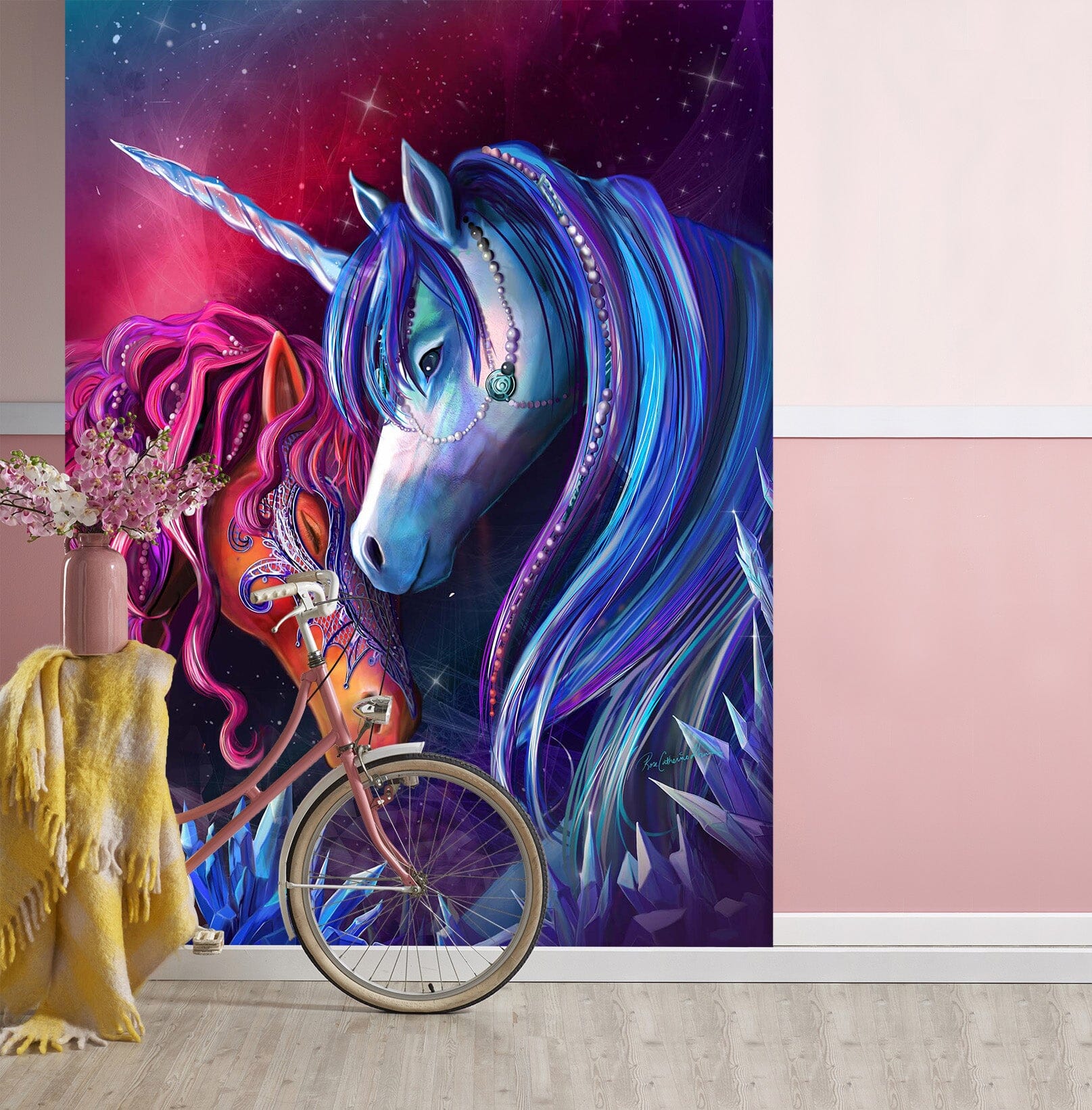 3D Unicorn Secret Garden 1399 Rose Catherine Khan Wall Mural Wall Murals Wallpaper AJ Wallpaper 2 