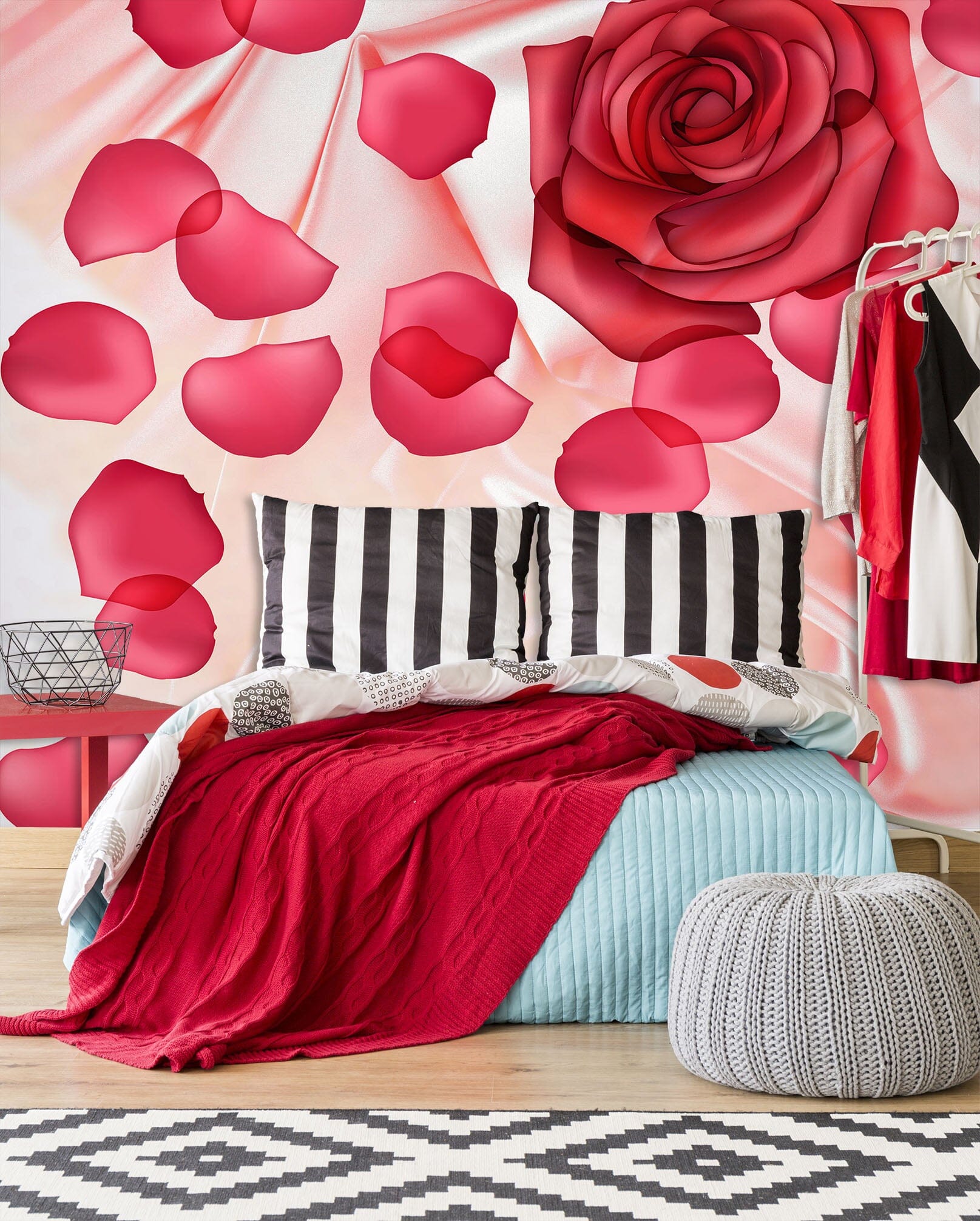 3D Pink Rose 1701 Wall Murals Wallpaper AJ Wallpaper 2 
