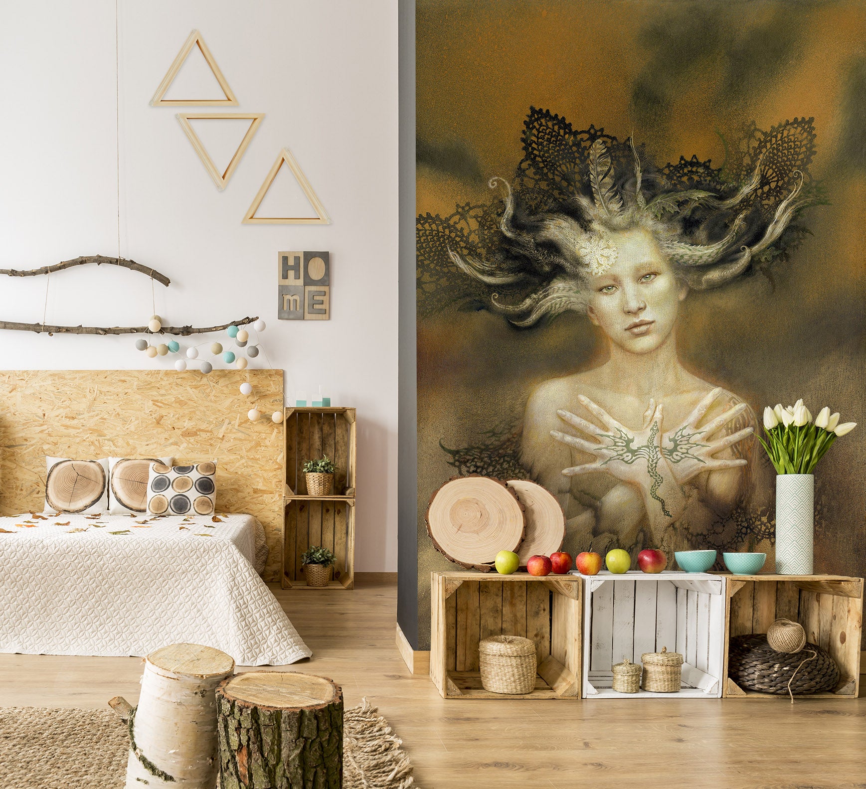 3D Dragon Girl 7145 Ciruelo Wall Mural Wall Murals