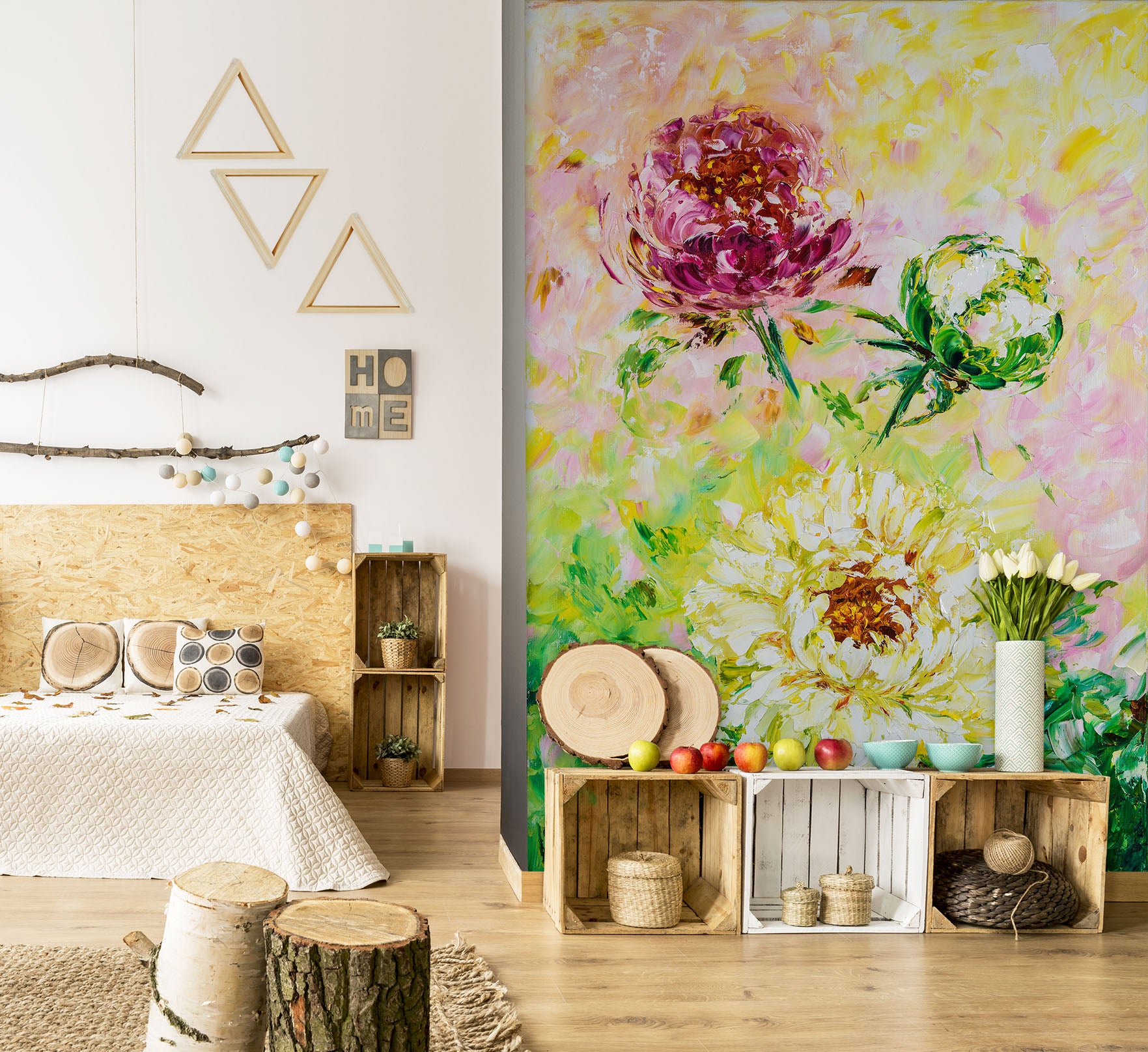 3D Painted Chrysanthemum 289 Skromova Marina Wall Mural Wall Murals