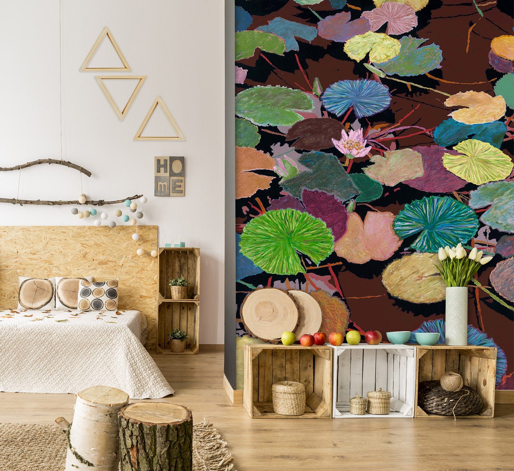 3D Color Lotus Leaf 267 Allan P. Friedlander Wall Mural Wall Murals Wallpaper AJ Wallpaper 2 