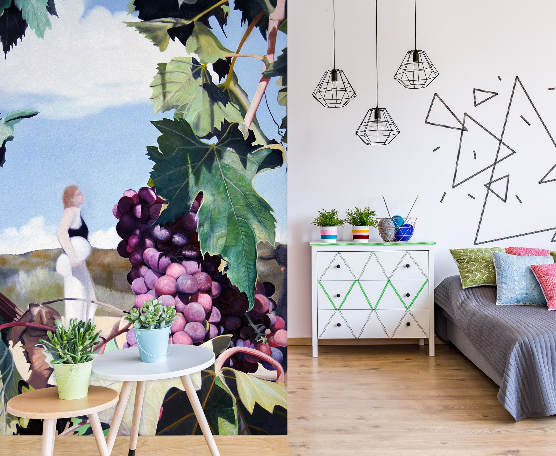 3D Purple Grapes 11133 Matthew Holden Bates Wall Mural Wall Murals