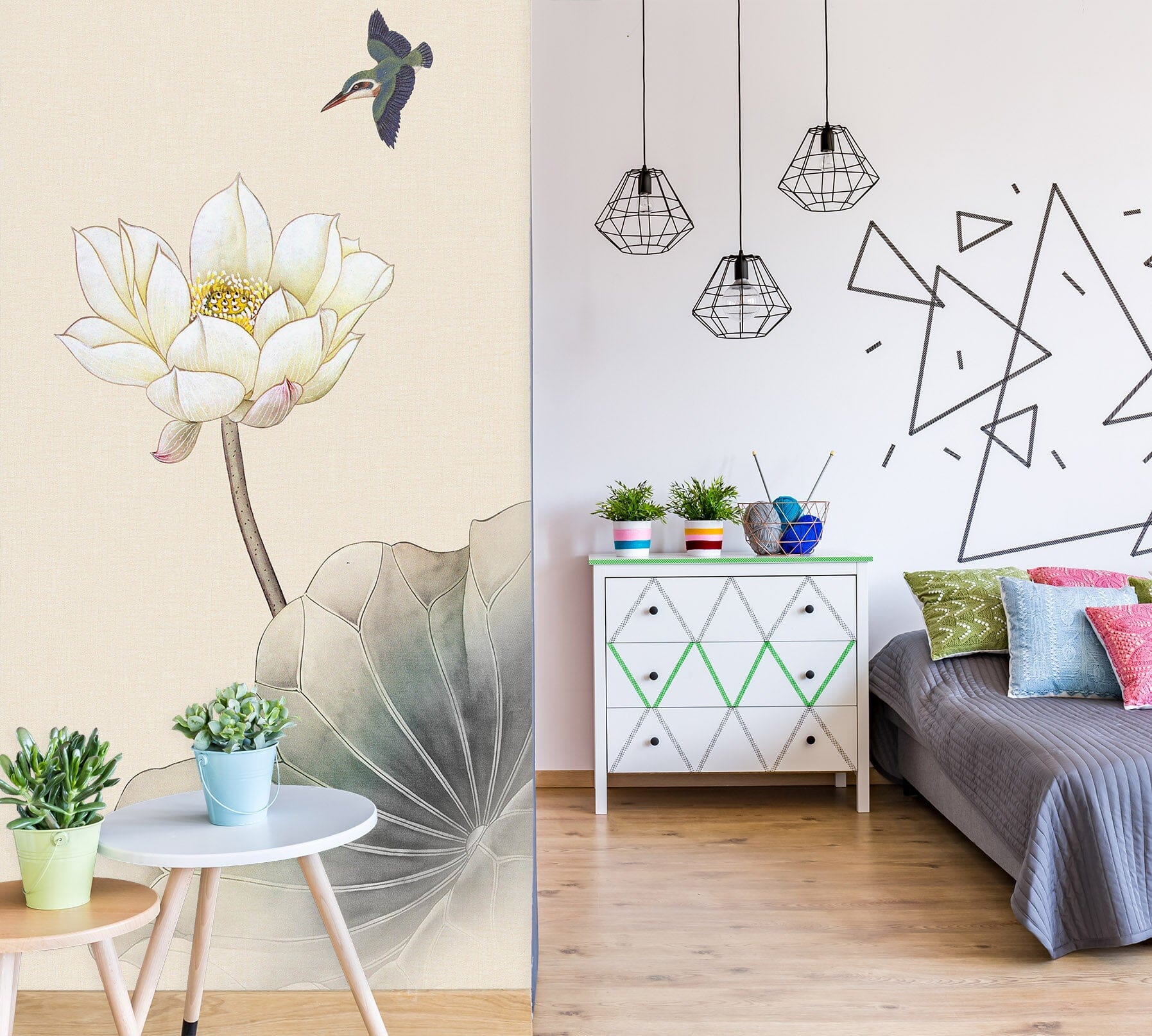 3D Lotus Bloom 1817 Wall Murals Wallpaper AJ Wallpaper 2 