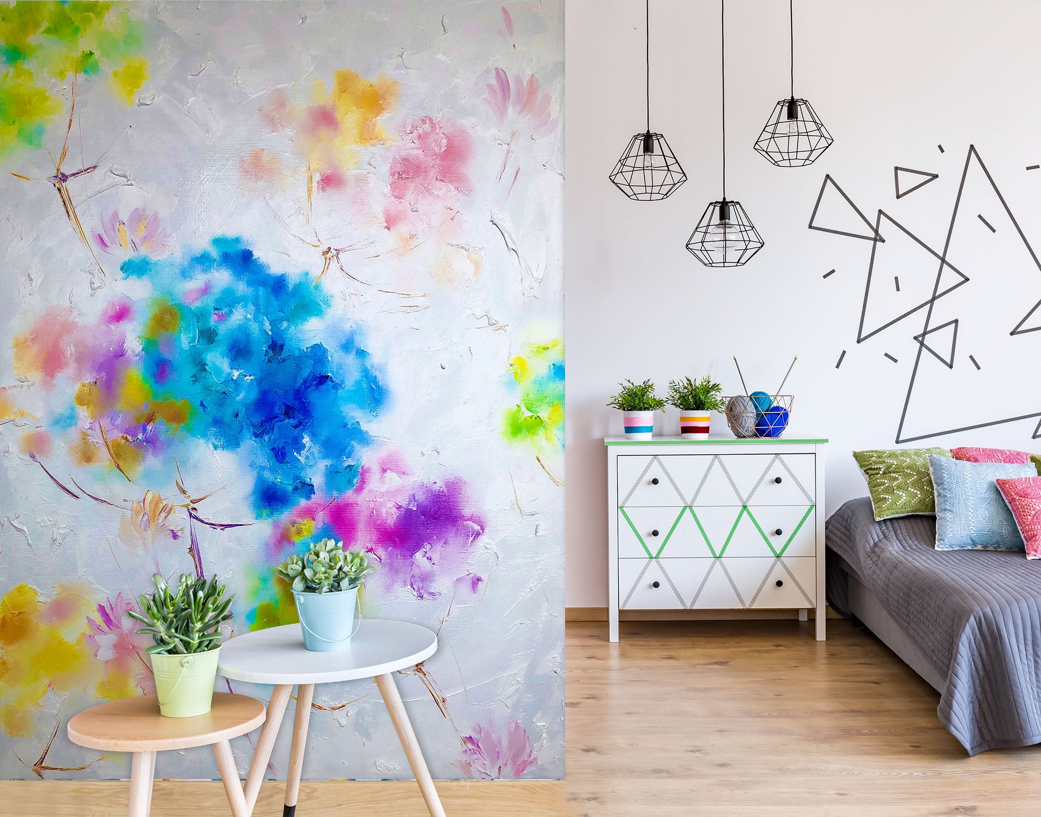 3D Watercolor Flowers 300 Skromova Marina Wall Mural Wall Murals