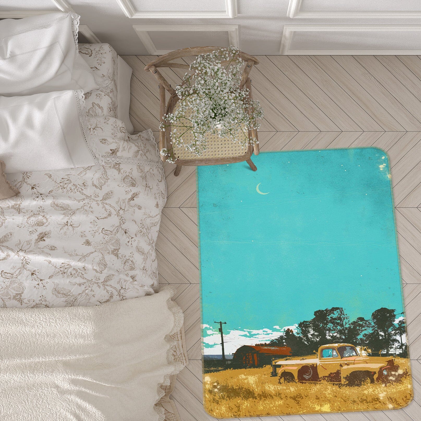 3D Prairie Truck 1003 Showdeer Rug Non Slip Rug Mat Mat AJ Creativity Home 