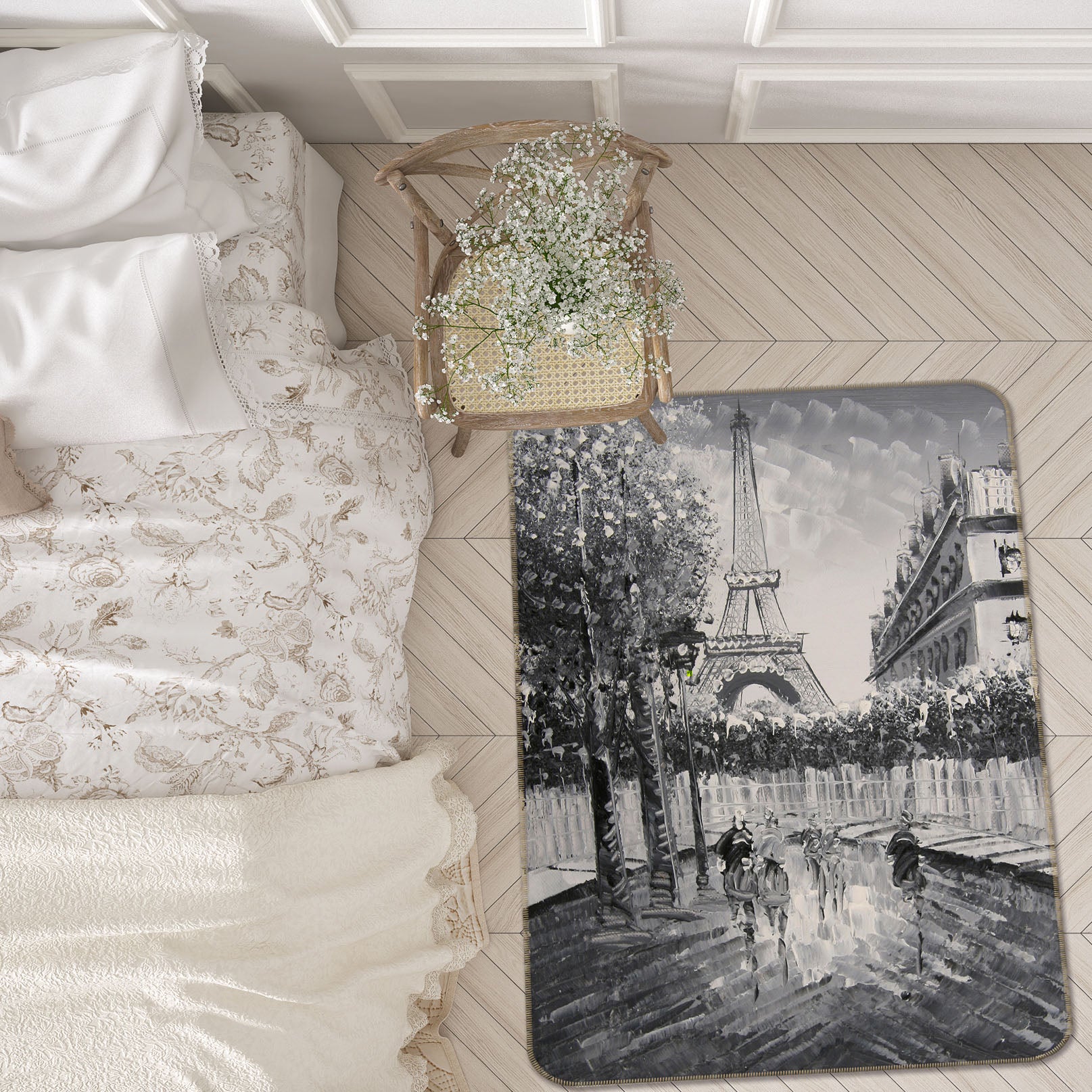 3D Iron Tower 33196 Non Slip Rug Mat