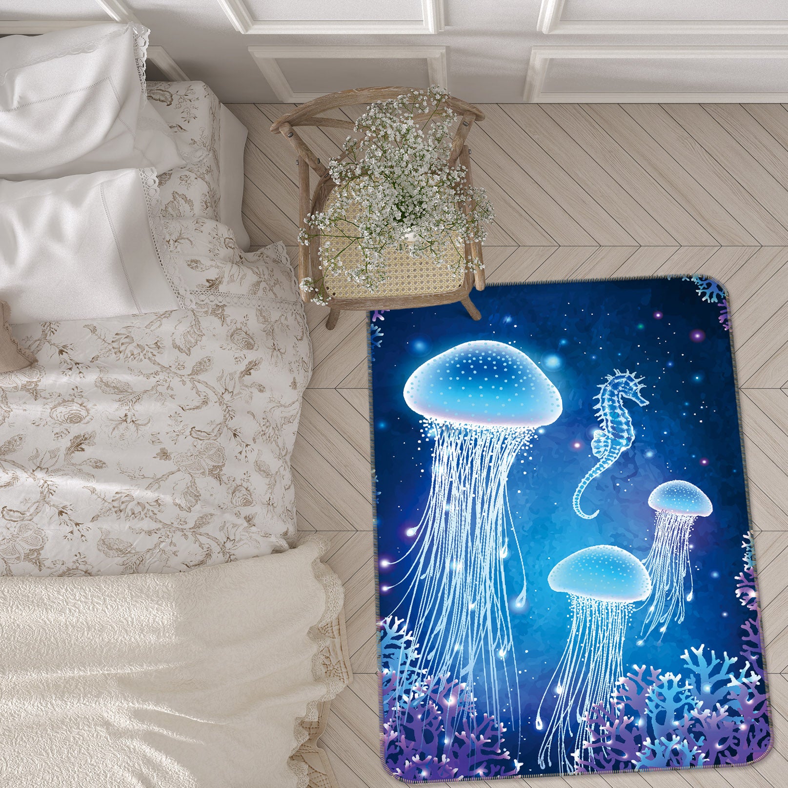 3D Jellyfish 26013 Non Slip Rug Mat