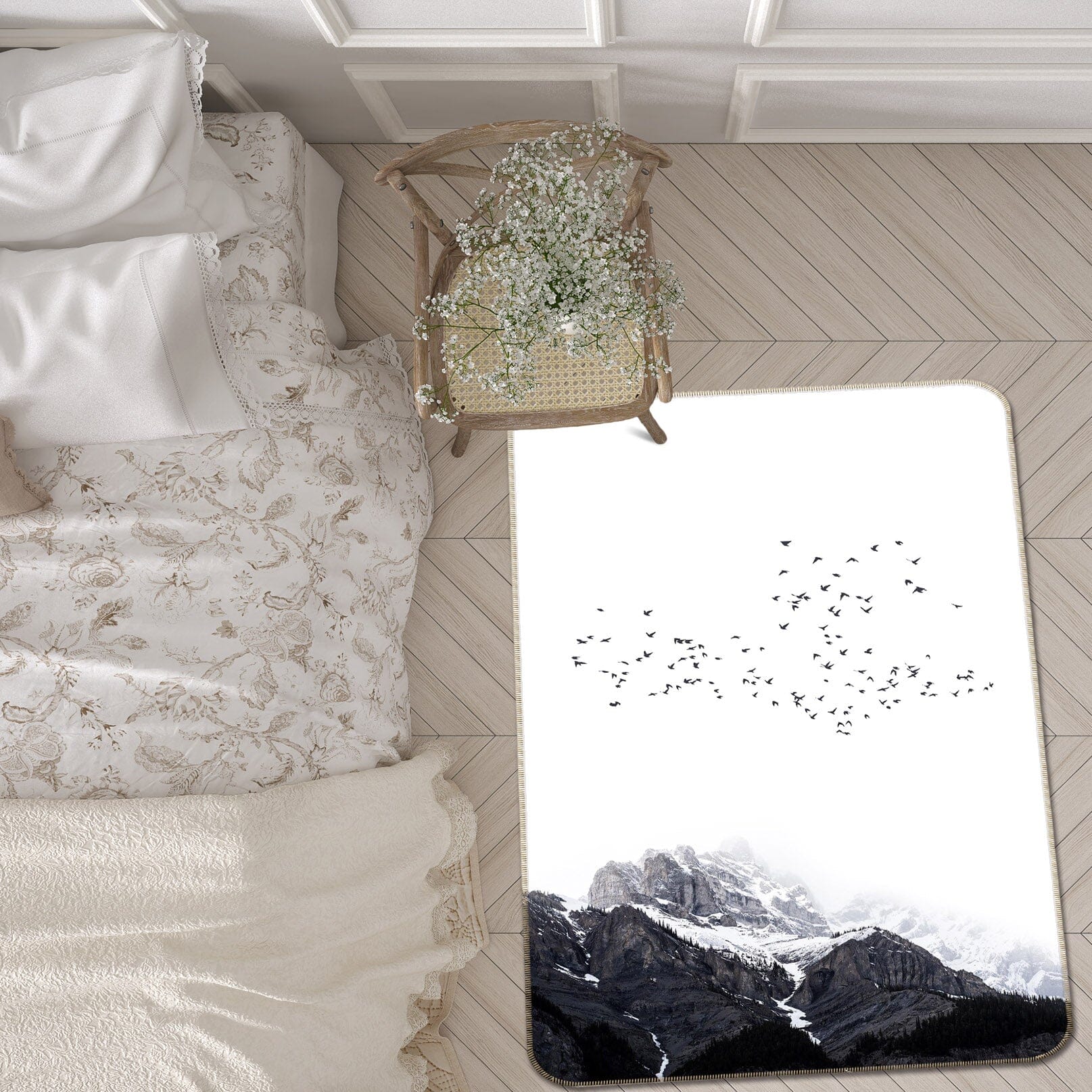 3D The Mountain 1020 Boris Draschoff Rug Non Slip Rug Mat Mat AJ Creativity Home 