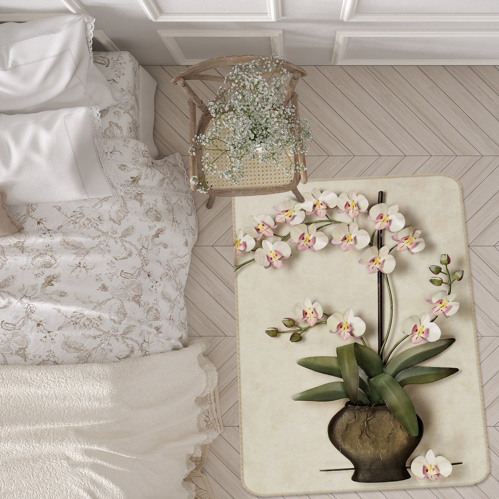 3D Vase Flowers 65001 Non Slip Rug Mat