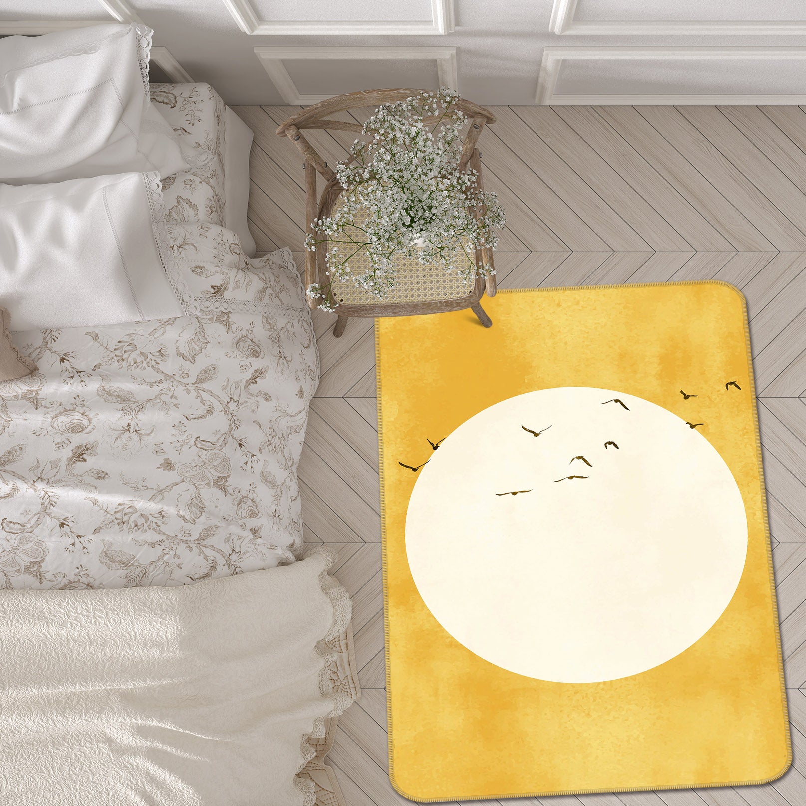 3D Moon 84147 Boris Draschoff Rug Non Slip Rug Mat