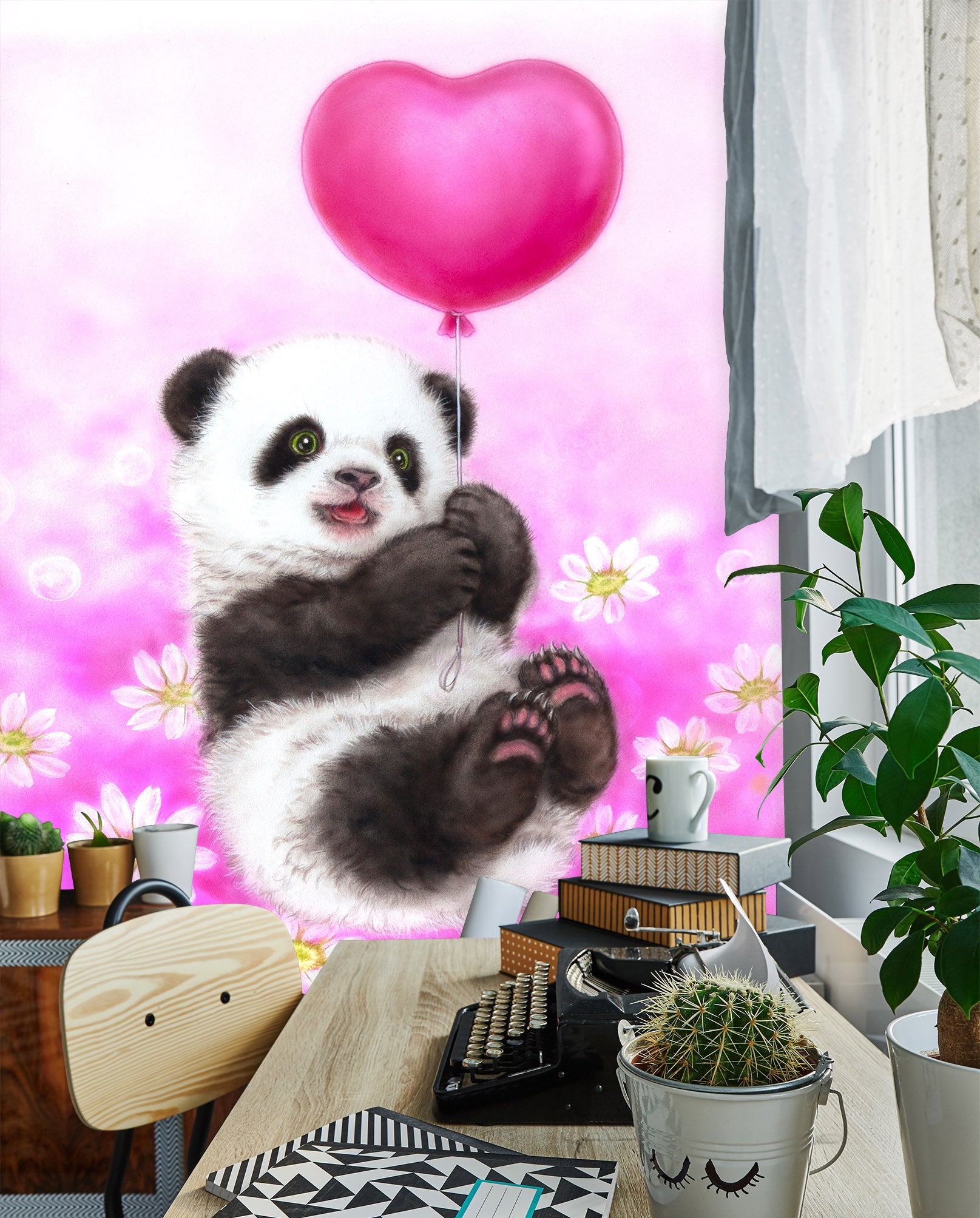 3D Balloon Panda 5488 Kayomi Harai Wall Mural Wall Murals
