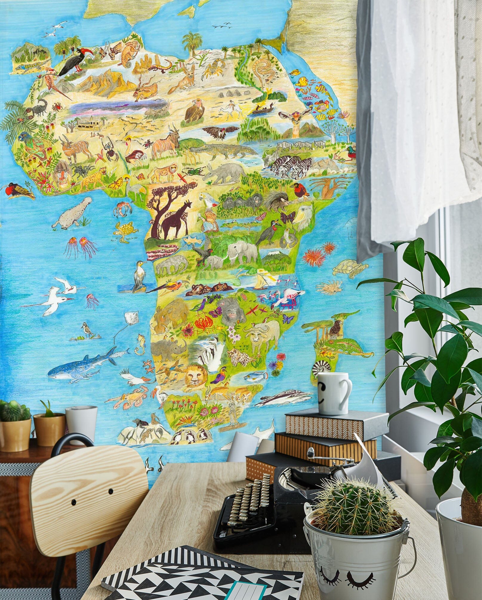 3D Africa Map 1399 Michael Sewell Wall Mural Wall Murals Wallpaper AJ Wallpaper 2 