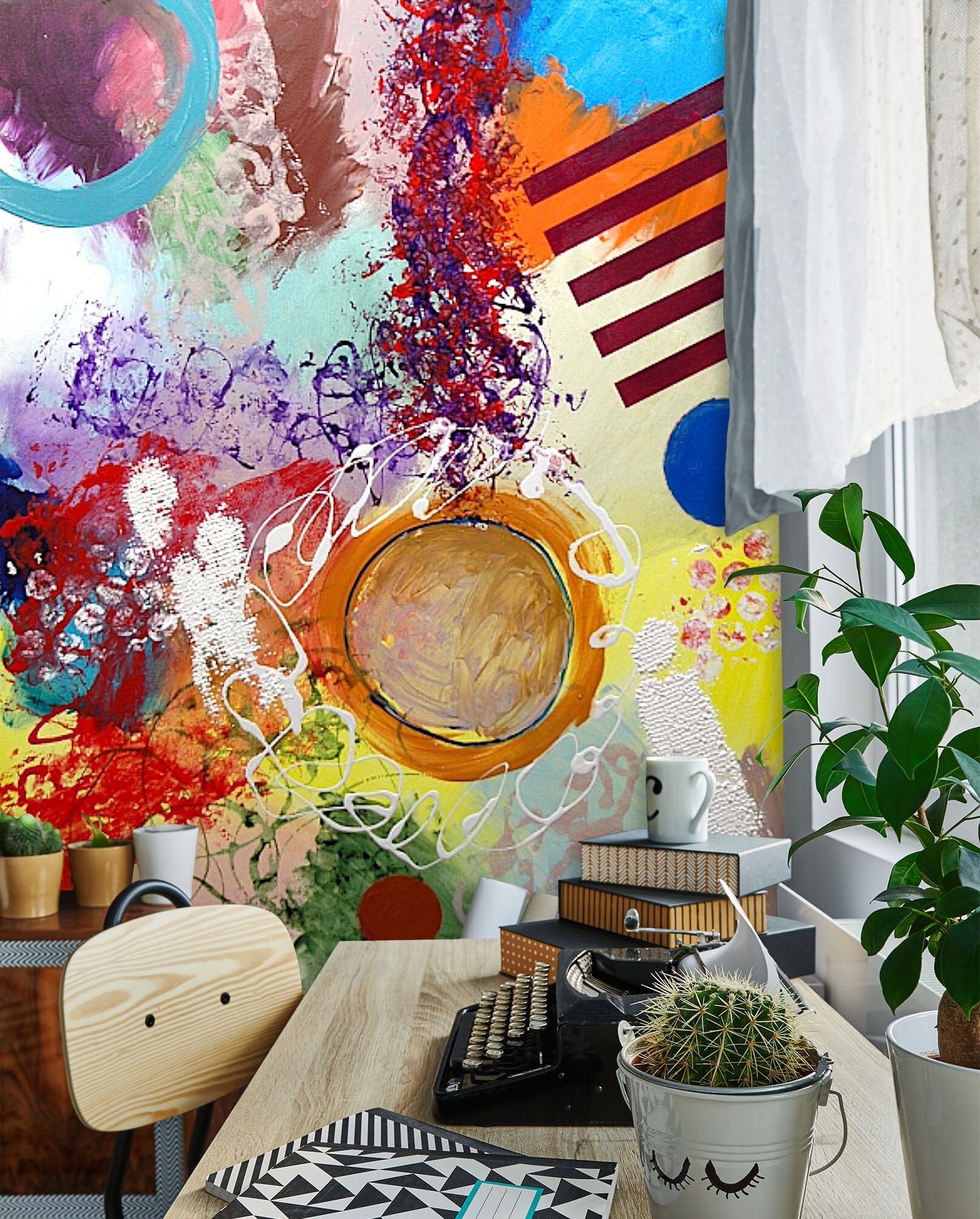 3D Watercolor Graffiti 1399 Allan P. Friedlander Wall Mural Wall Murals Wallpaper AJ Wallpaper 2 