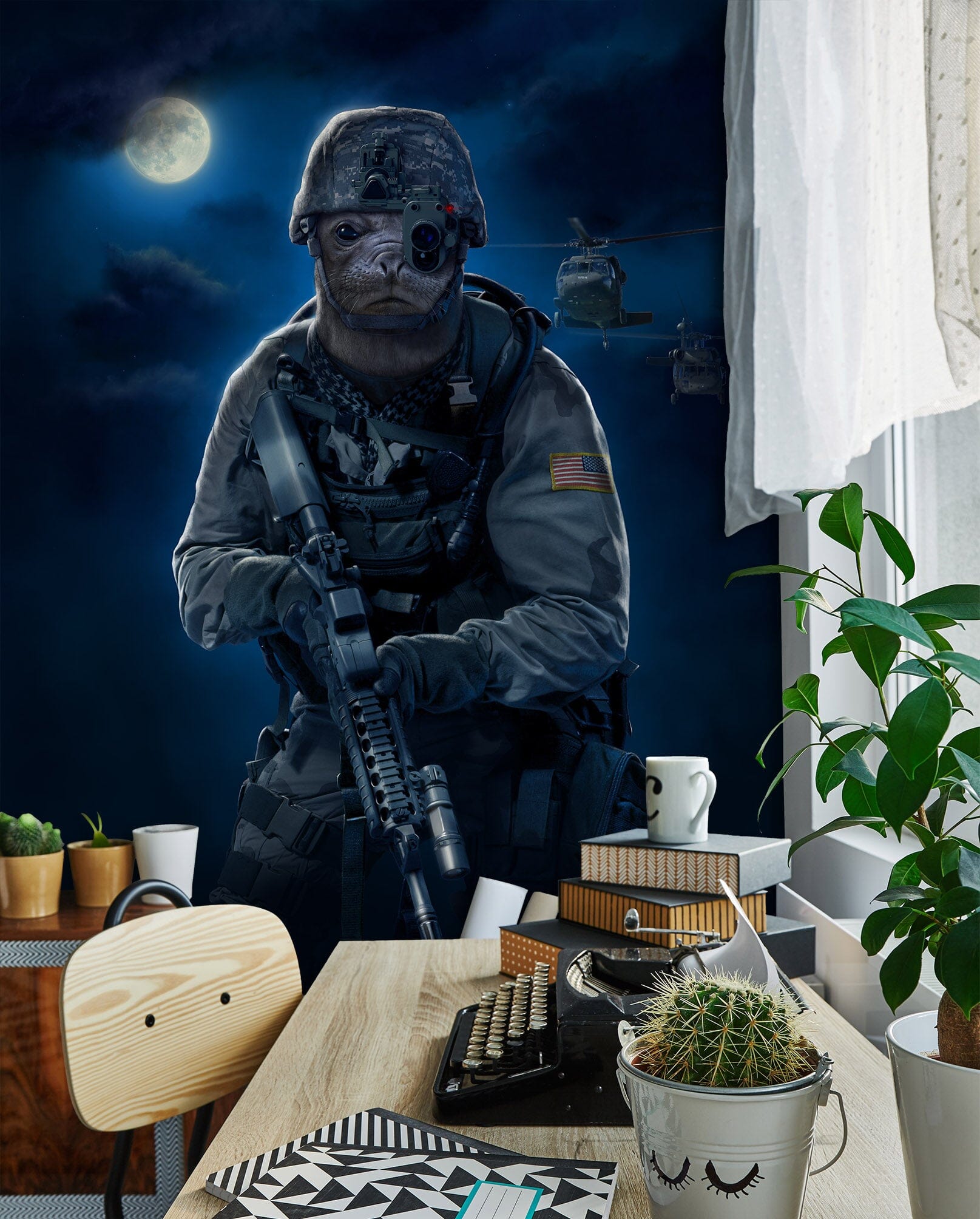 3D Gun Soldier 1546 Wall Murals Exclusive Designer Vincent Wallpaper AJ Wallpaper 2 