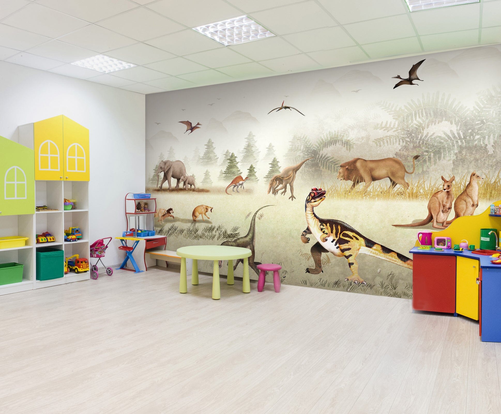 3D Dinosaur Lion 028 Wall Murals Wallpaper AJ Wallpaper 2 