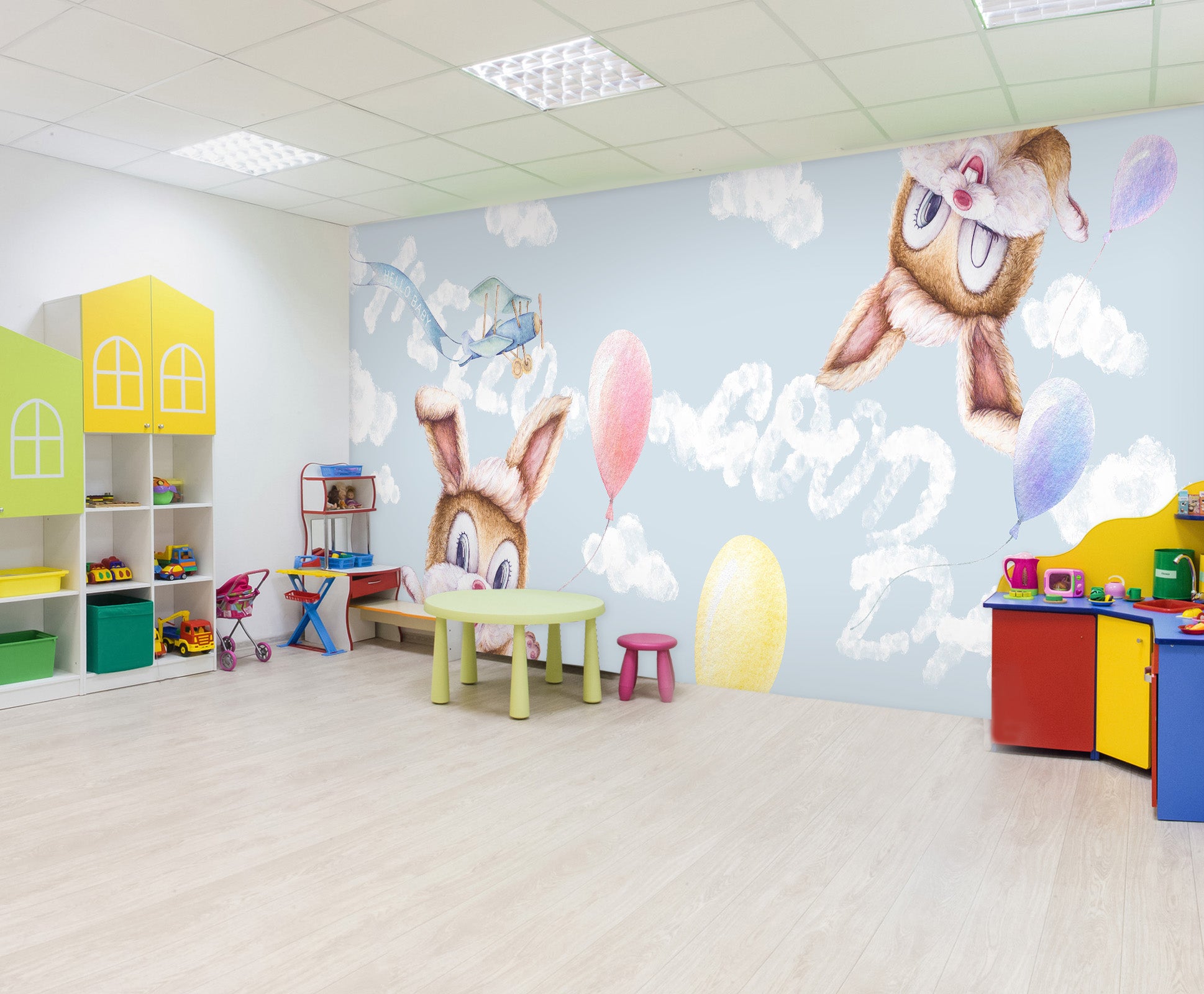 3D Squirrel Balloon 290 Wall Murals